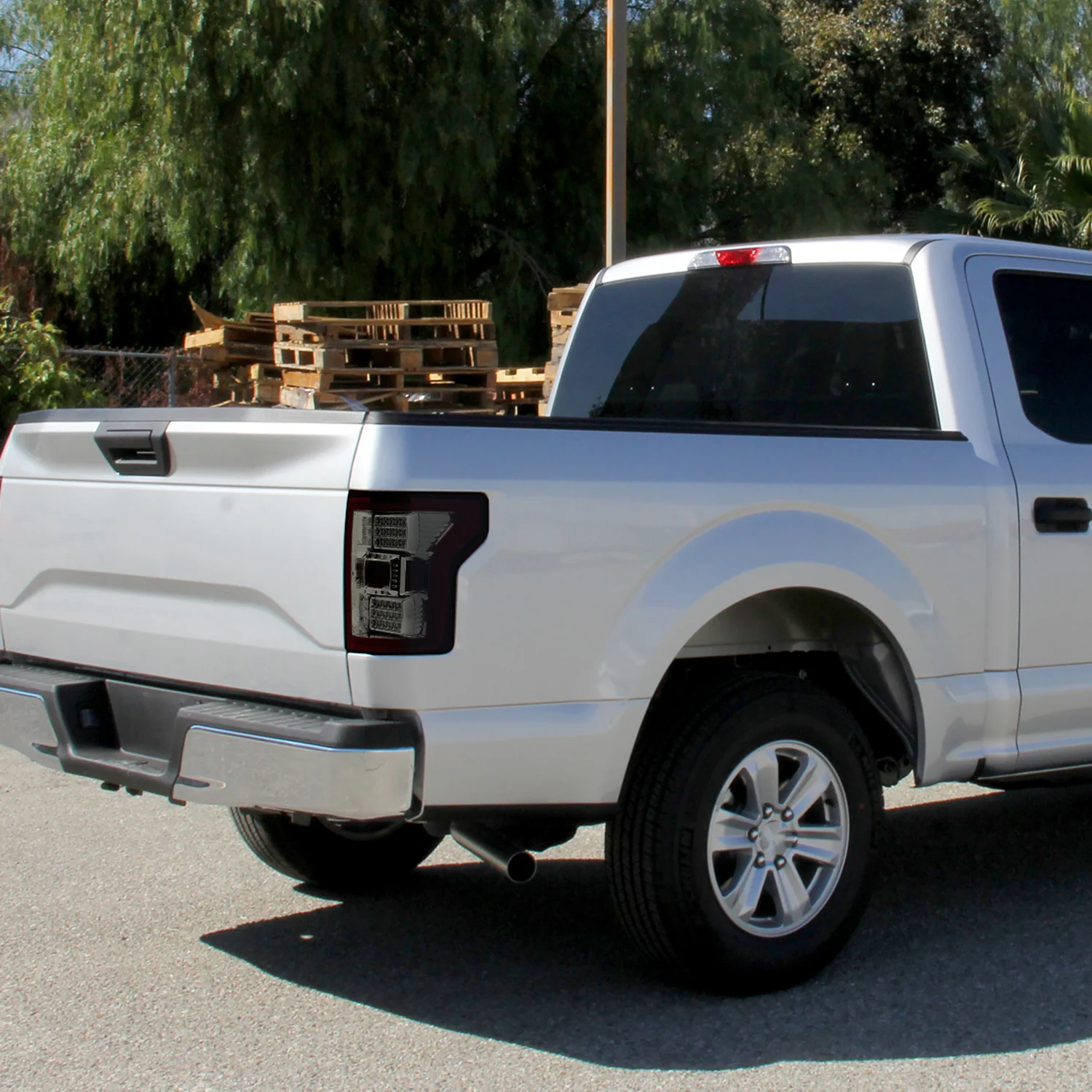2015-2017 Ford F-150 LED Tail Lights Chrome Housing/Red Smoke Lens - Image 10