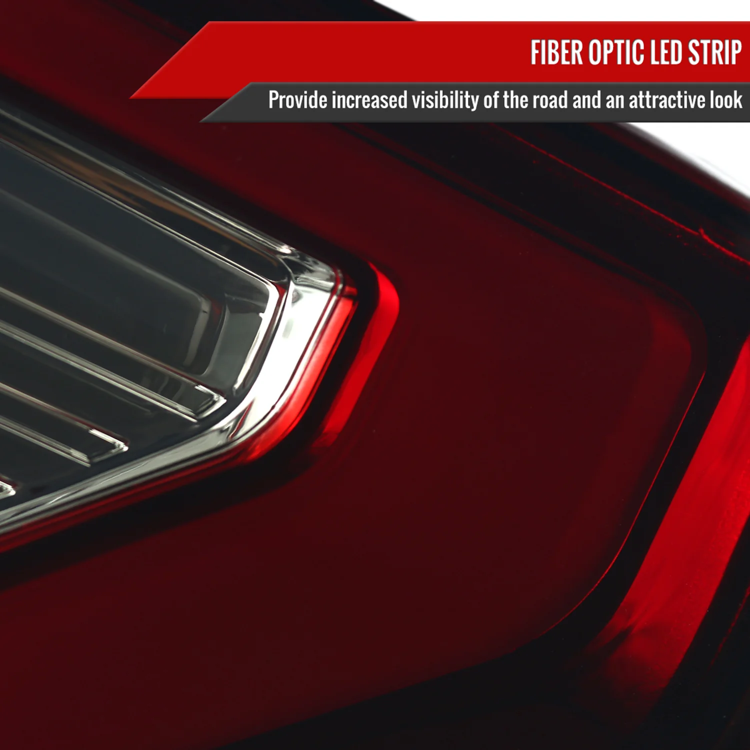 2015-2017 Ford F-150 LED Tail Lights Chrome Housing/Red Smoke Lens - Image 3