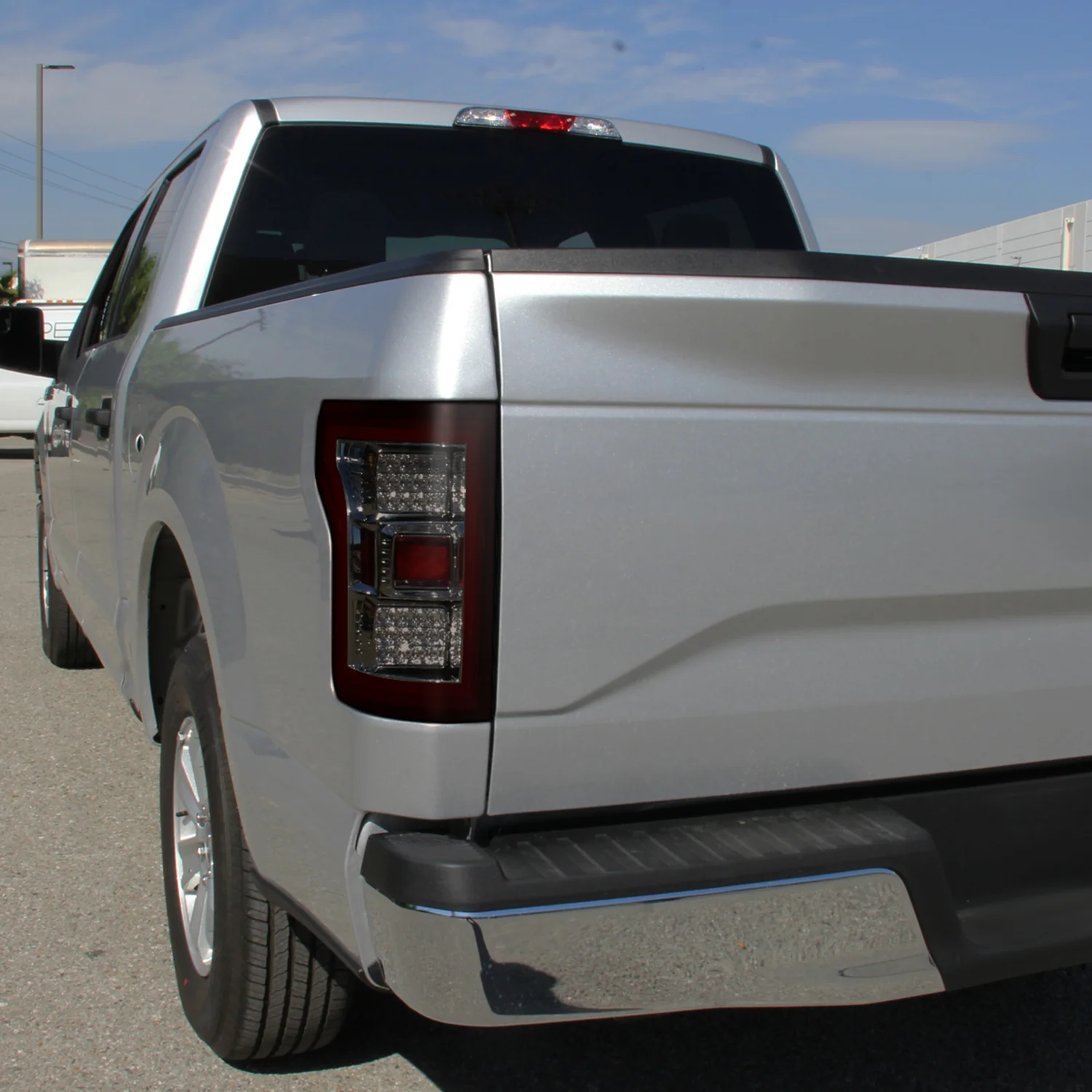2015-2017 Ford F-150 LED Tail Lights Chrome Housing/Red Smoke Lens - Image 9