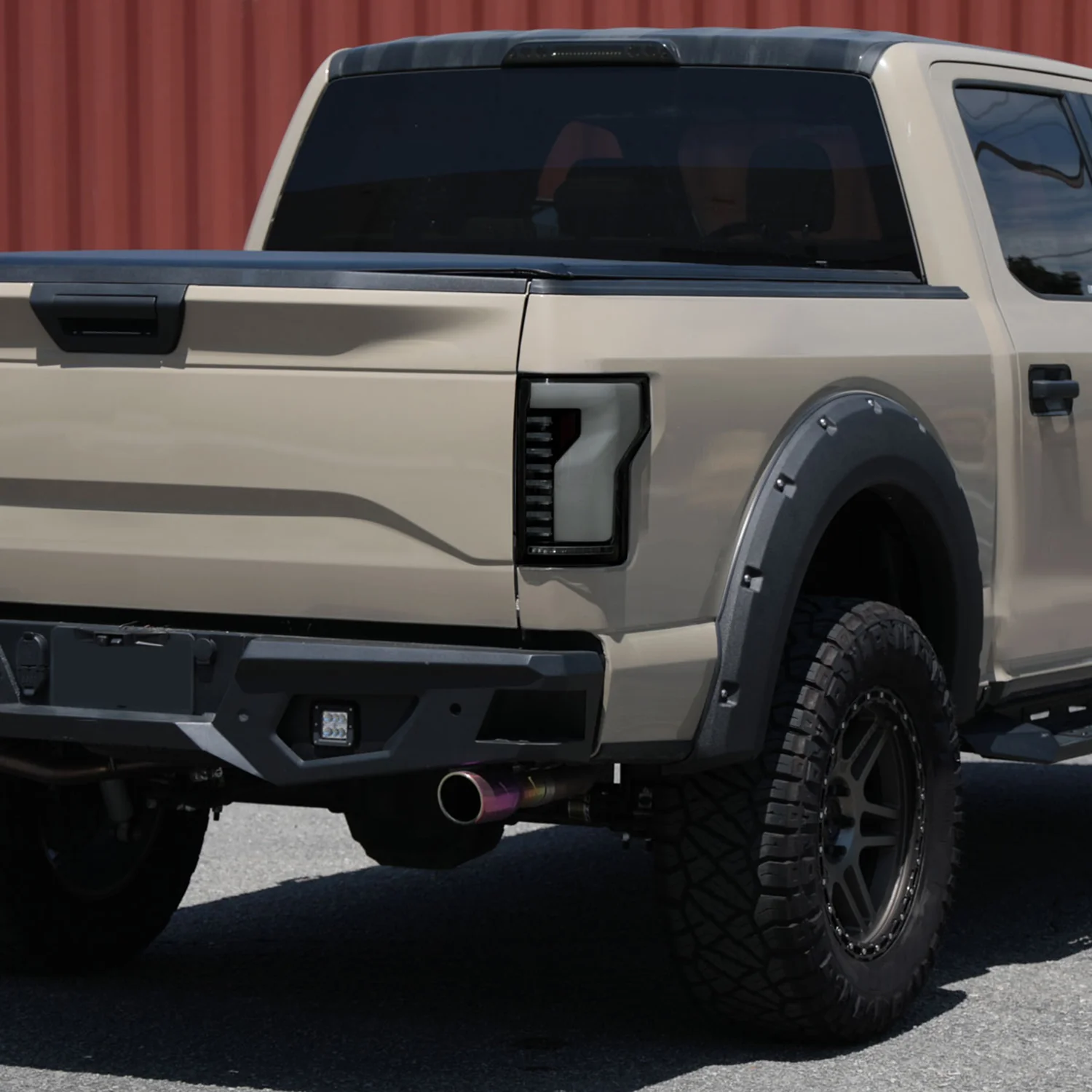 2015-2017 Ford F-150 Turn Signal Animated White LED Bar Tail Light Black/Smoke - Image 9