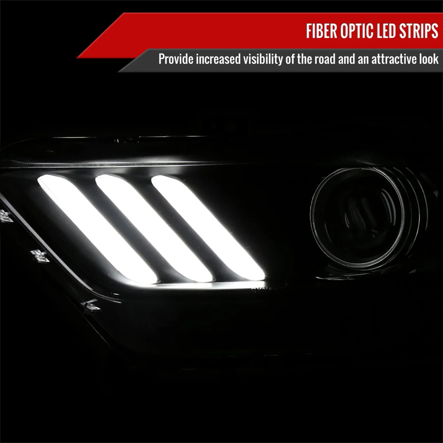 2015-2017 Ford Mustang / 18-2020 Shelby LED Xenon HID Headlights Driver Side - Image 2