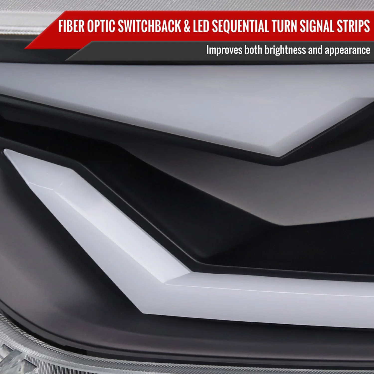 2015-2017 Ford Mustang/2018-2020 Shelby HID/Xenon LED Signal Headlights Black - Image 5