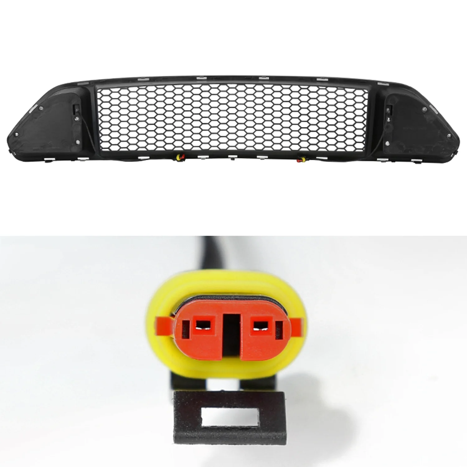 2015-2017 Ford Mustang Black ABS Mesh Grille w/ Dual Integrated LED Bar - Image 9