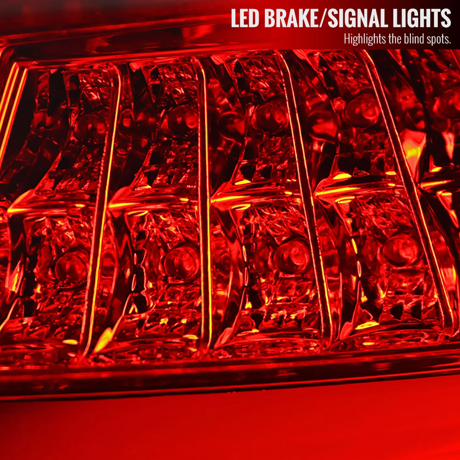 2015-2017 VW Golf/GTI LED Tail Lights Chrome Housing/Red Lens - Image 4