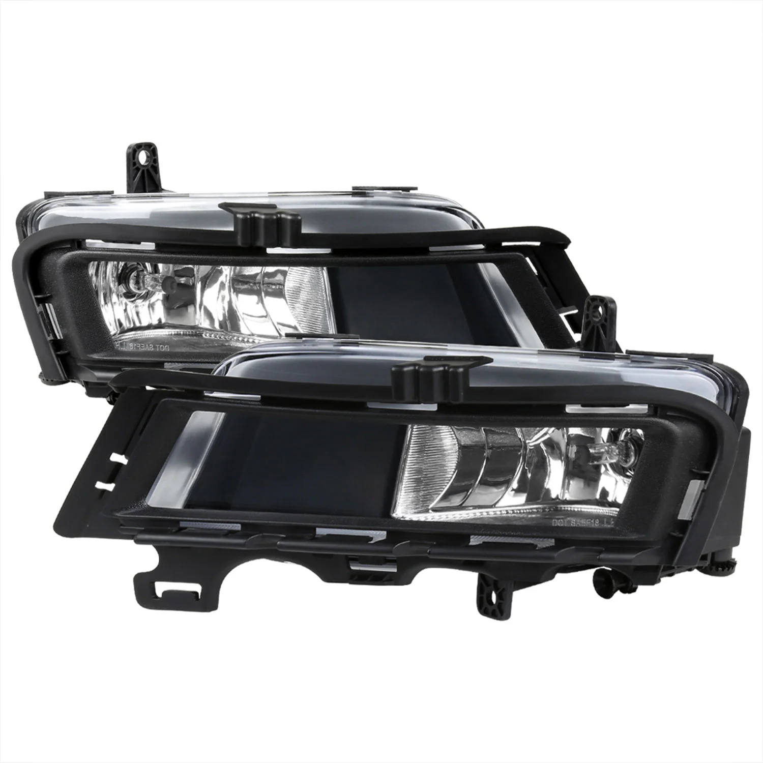 2015-2017 VW Golf Mk7 H11 Fog Lights Chrome Housing/Clear Lens