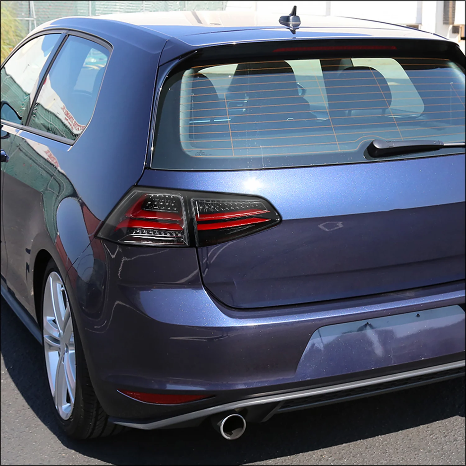 2015-2017 VW GTI/Golf LED Tail Lights Jet Black Housing/Clear Lens - Image 10