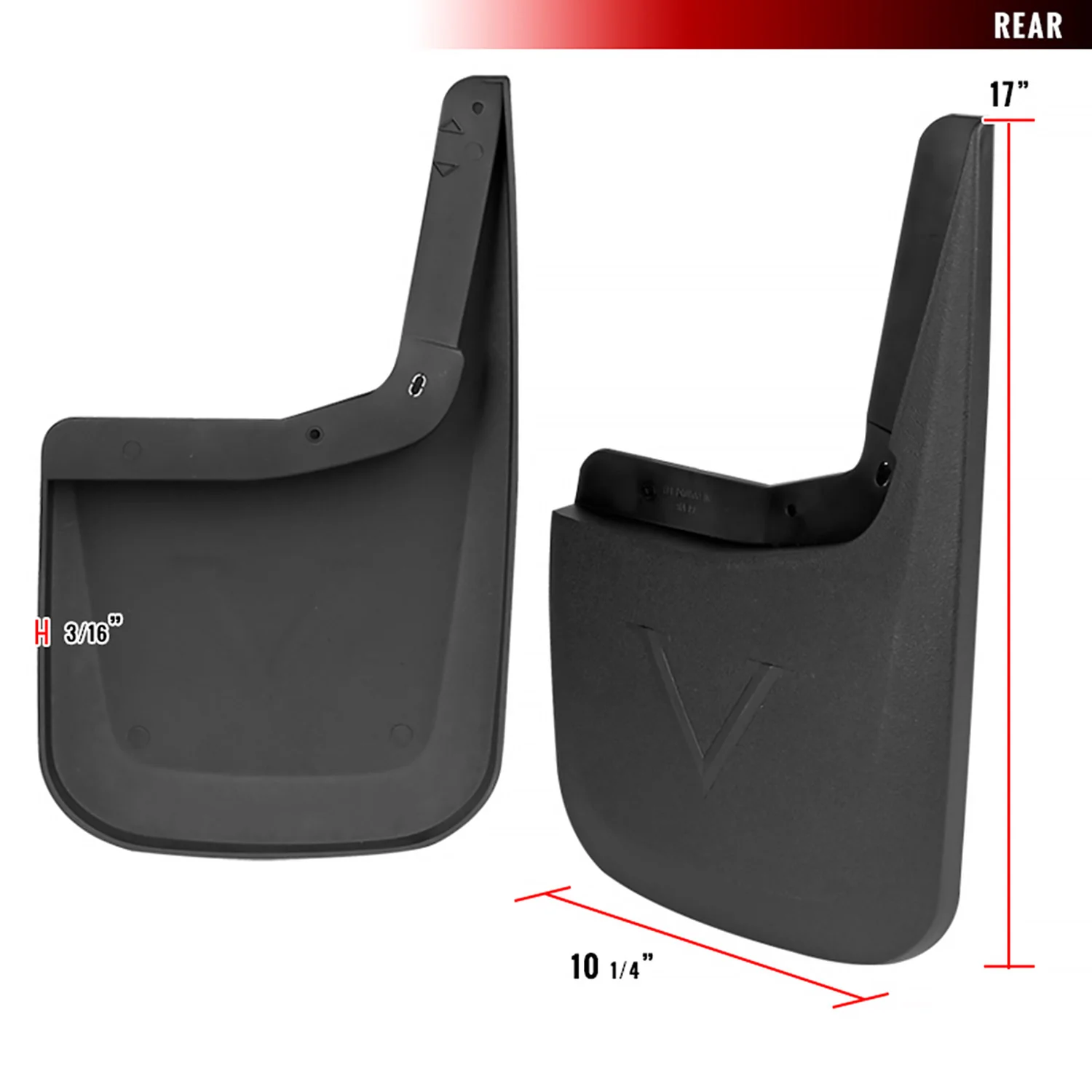 2015-2018 Ford F-150 Front &Rear Mud Flap Splash Guards Models w/out Wheel Lip - Image 3