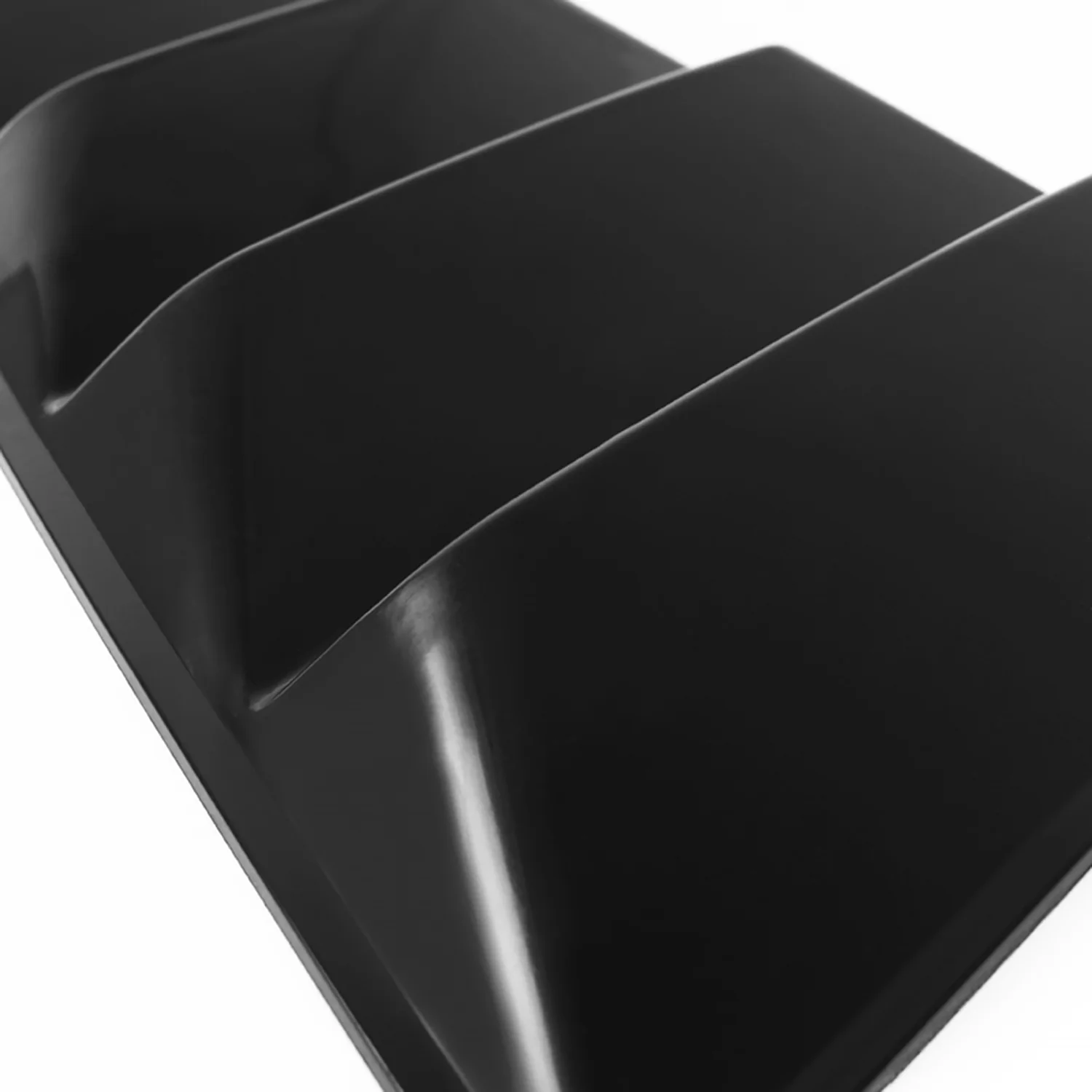 2015-2018 Ford Mustang Black ABS Quarter Side Window Louvers Vent - Image 4