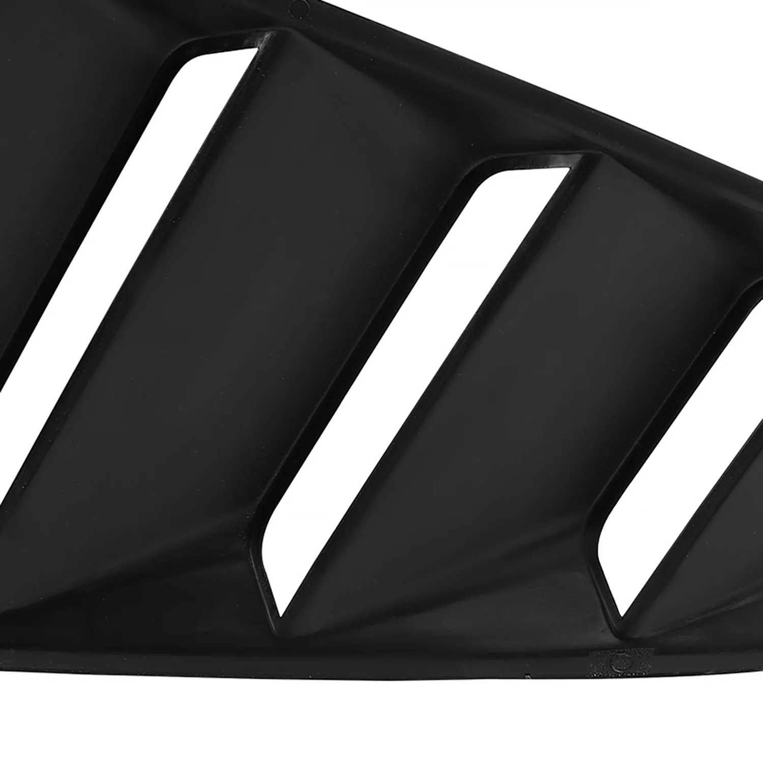 2015-2018 Ford Mustang Black ABS Quarter Side Window Louvers Vent - Image 7