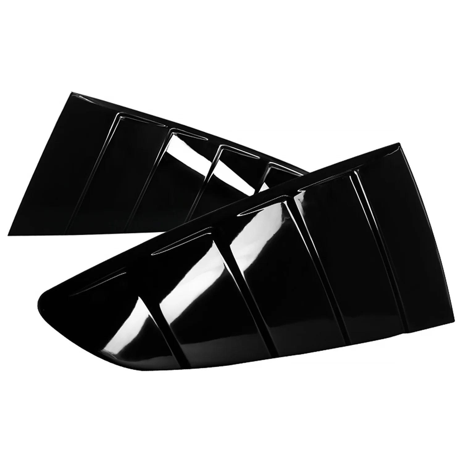 2015-2018 Ford Mustang Glossy Black ABS Quarter Side Window Louvers Vent