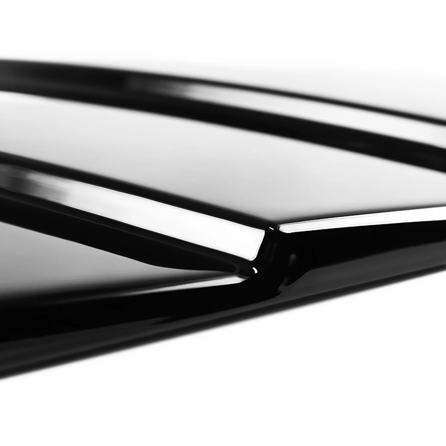 2015-2018 Ford Mustang Glossy Black ABS Quarter Side Window Louvers Vent - Image 6