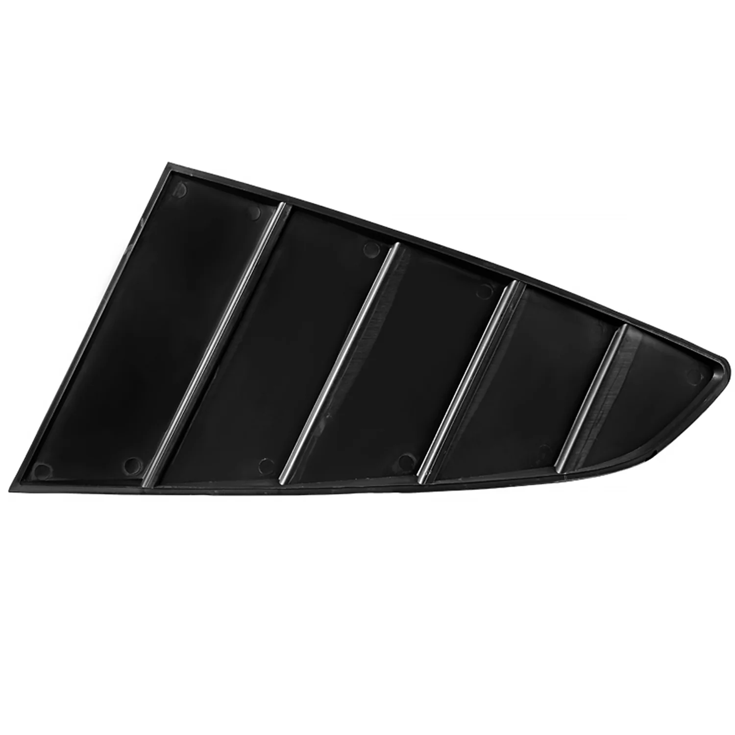 2015-2018 Ford Mustang Glossy Black ABS Quarter Side Window Louvers Vent - Image 8