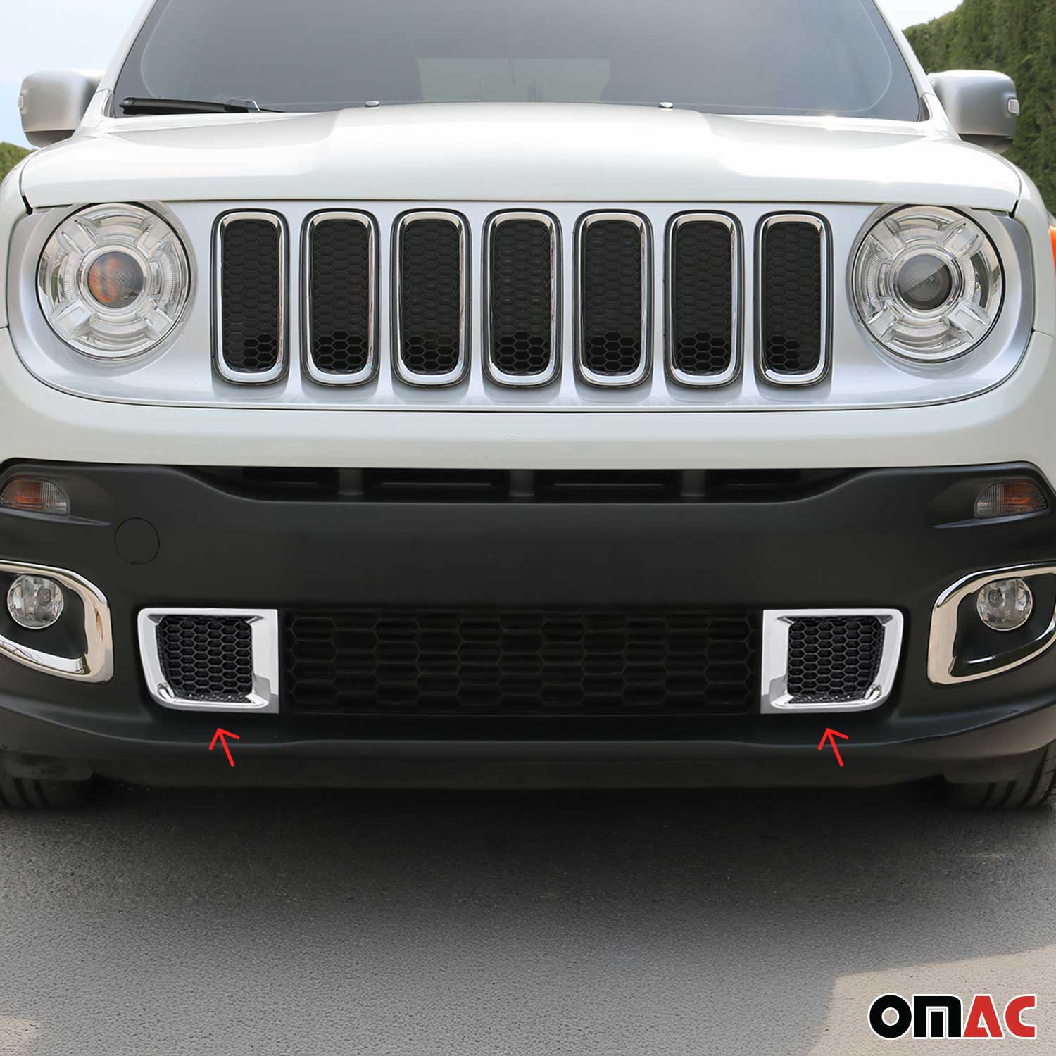 2015-2018 Jeep Renegade Front Bumper Grill Frame Molding Trim - Image 3