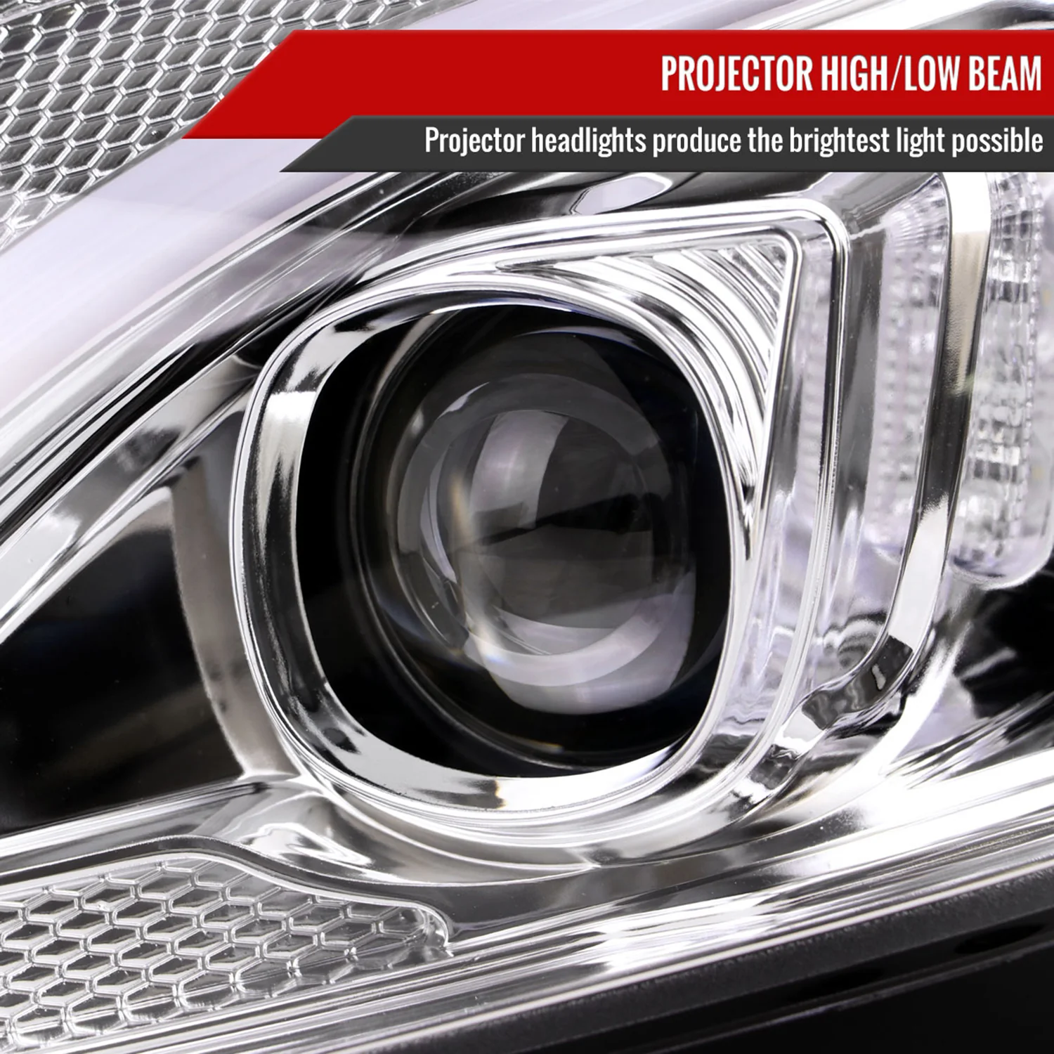 2015-2018 Mercedes-Benz C-Class W205 Turn Signal Projector Headlights Chrome - Image 3
