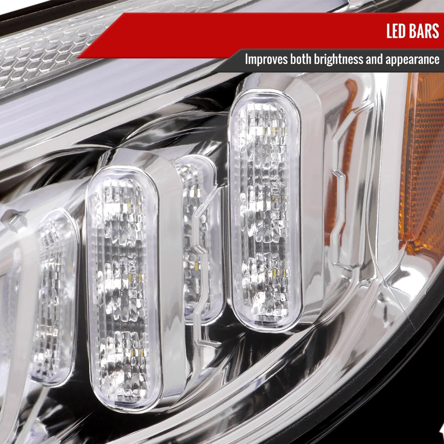2015-2018 Mercedes-Benz C-Class W205 Turn Signal Projector Headlights Chrome - Image 5