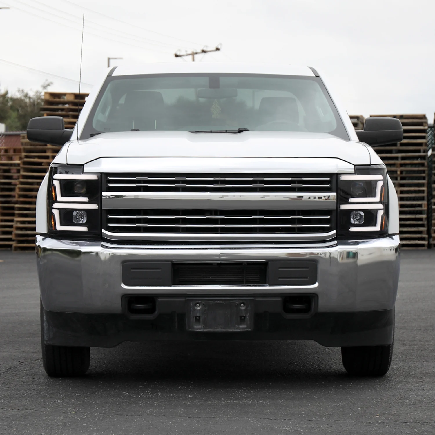 2015-2019 Chevy Silverado 2500HD/3500HD LED Signal Projector Headlights Smoke - Image 10