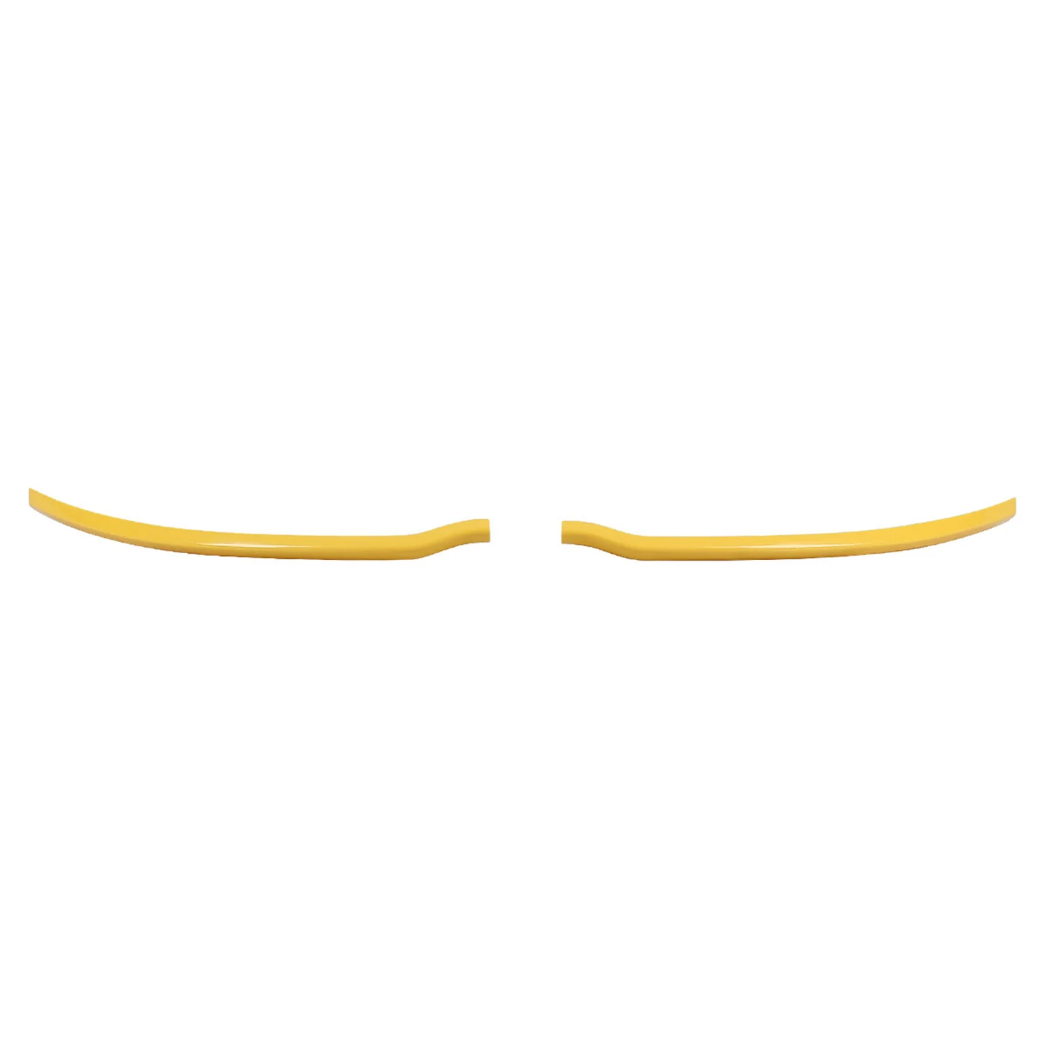 2015-2019 Dodge Charger SRT Glossy Yellow ABS 2PC Front Bumper Lip Splitters - Image 6