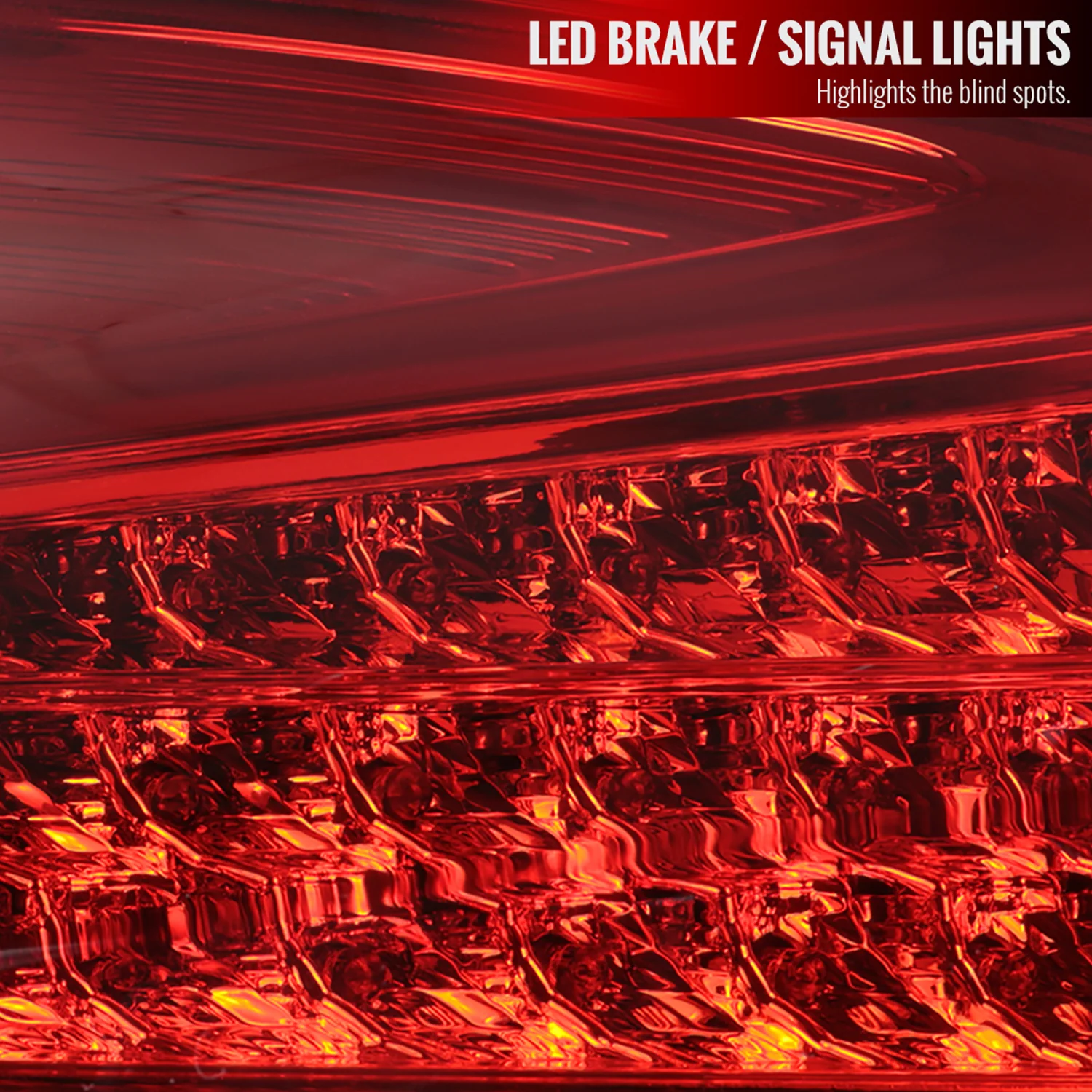 2015-2019 Ford Focus Hatchback LED Tail Lights Chrome Housing/Red Lens - Image 3