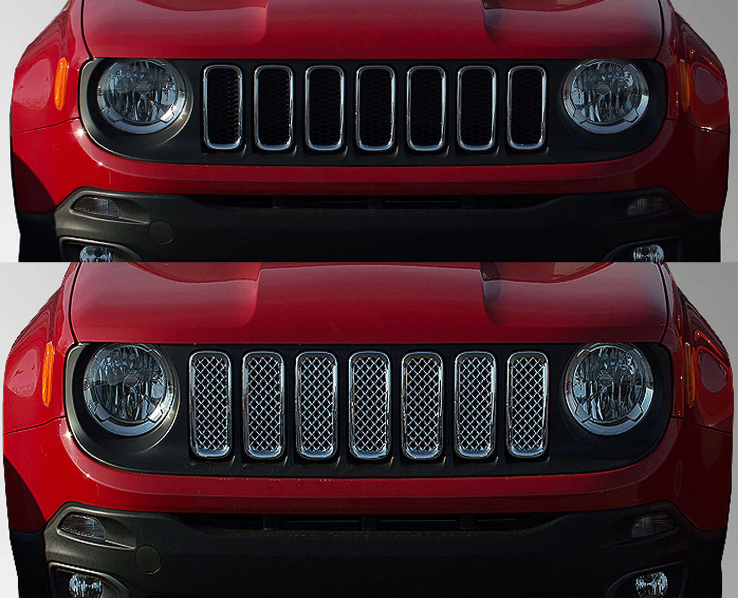 2015-2019 Jeep Renegade Grille Overlay Chrome 7Pcs ABS Plastic - Image 5