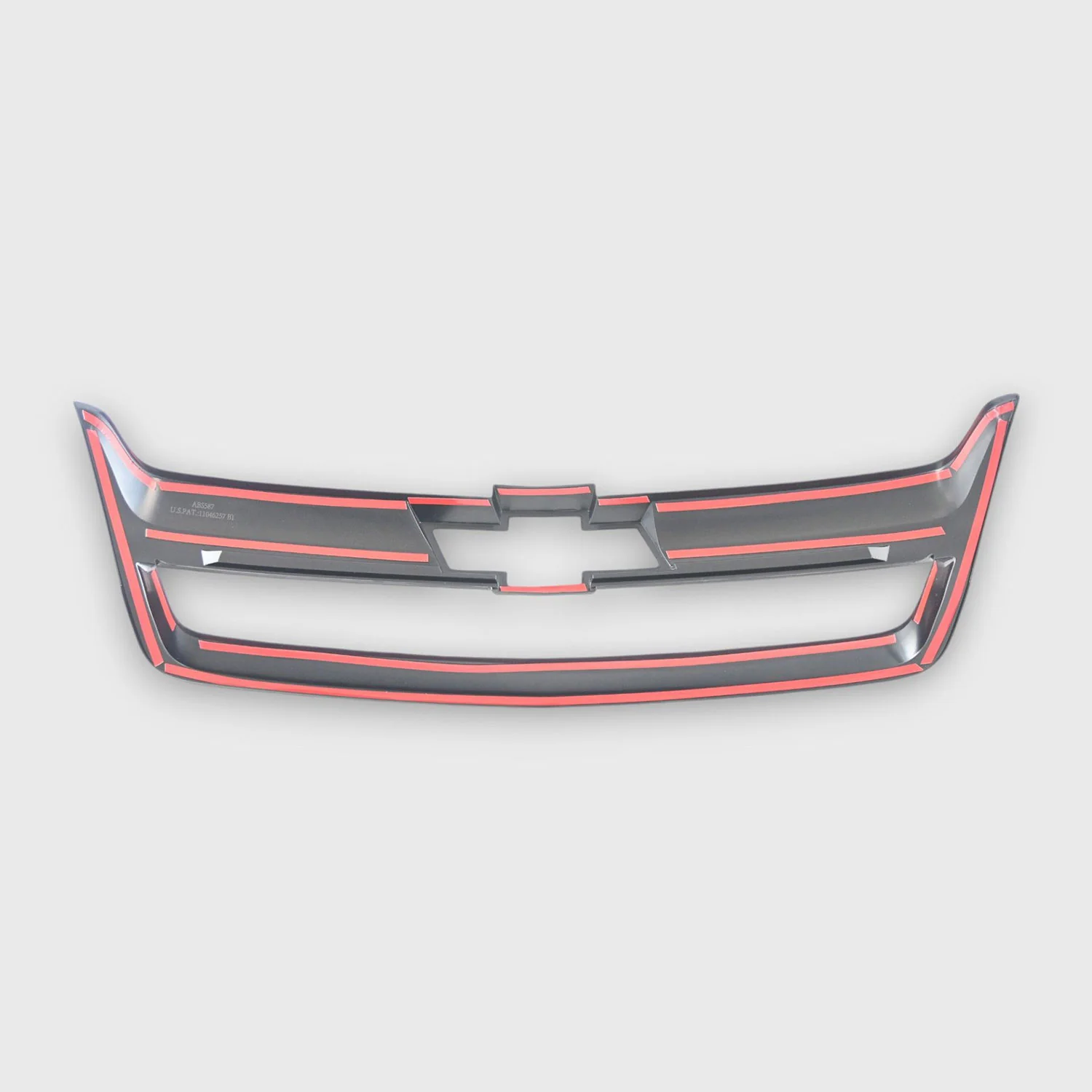 2015-2020 Chevrolet Colorado Grille Overlay Gloss Black 1Pcs ABS Plastic - Image 3