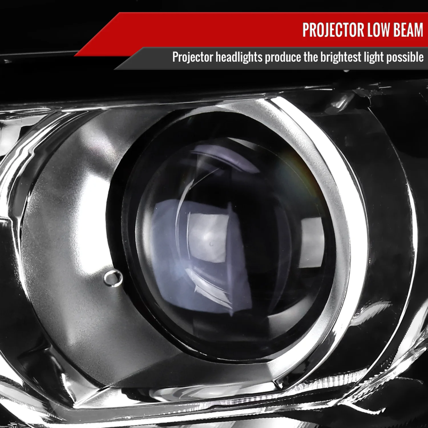 2015-2020 Chevy Tahoe/Suburban LED Strip Projector Headlights Black/Clear Lens - Image 3