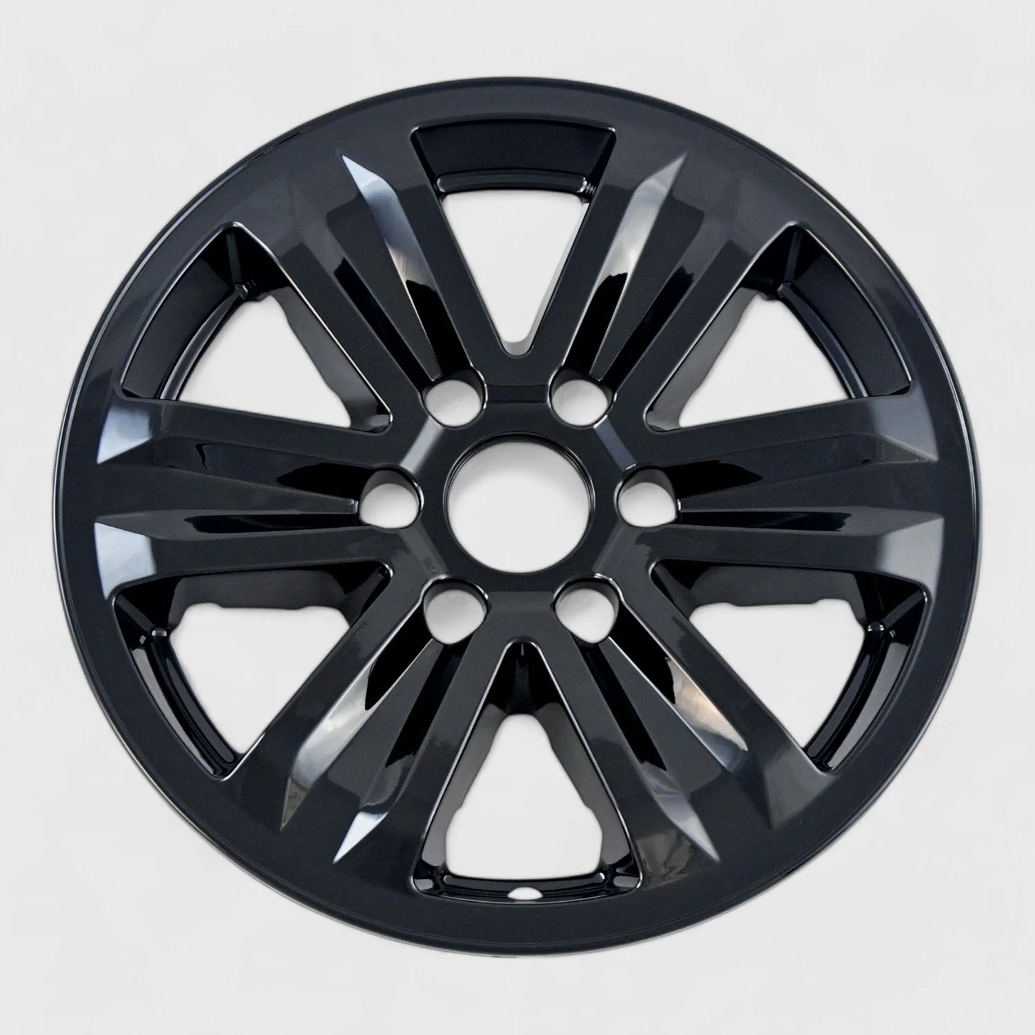 2015-2020 Ford F-150 Wheel Cover Hubcaps Set Gloss Black 8Pcs ABS Plastic - Image 3