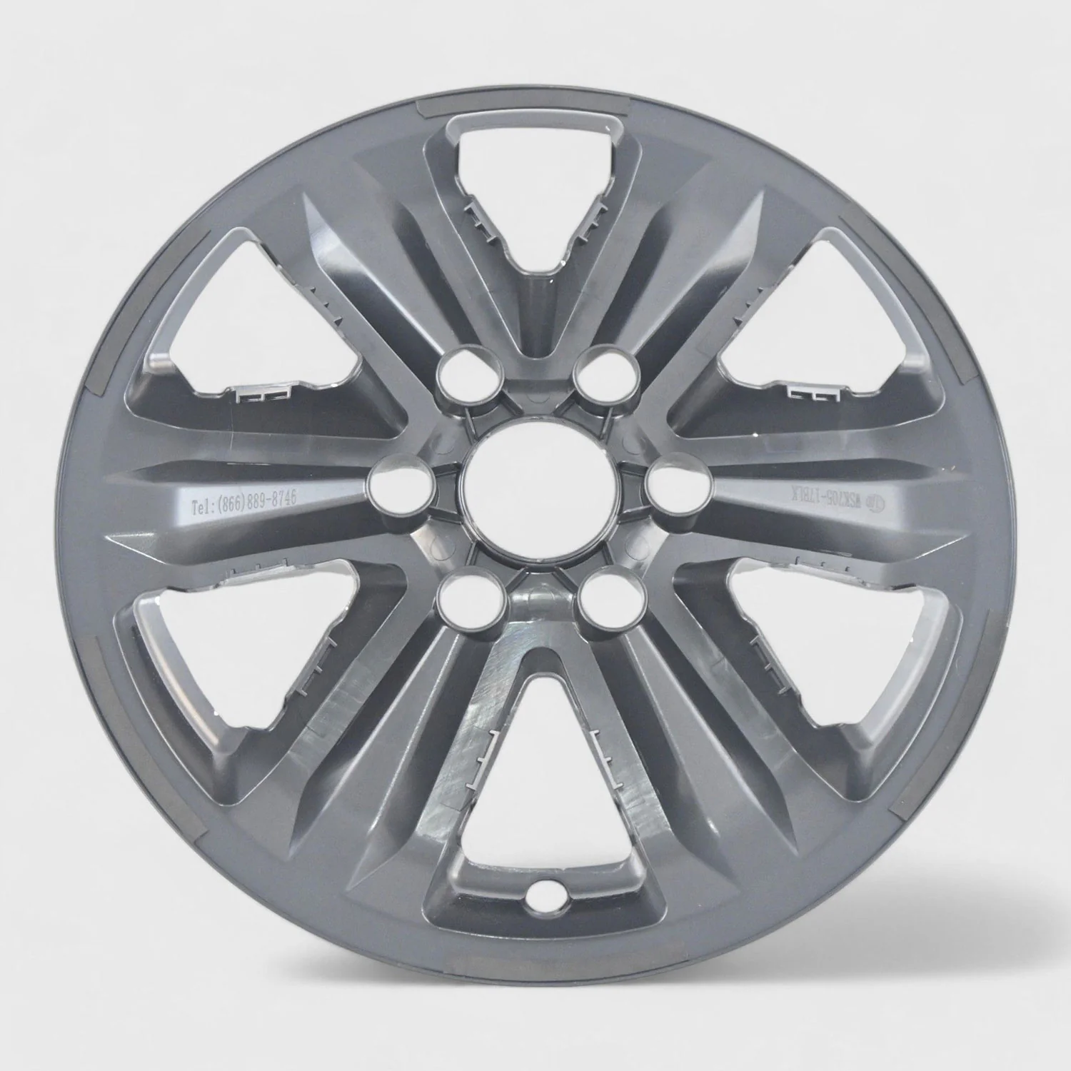 2015-2020 Ford F-150 Wheel Cover Hubcaps Set Gloss Black 8Pcs ABS Plastic - Image 5