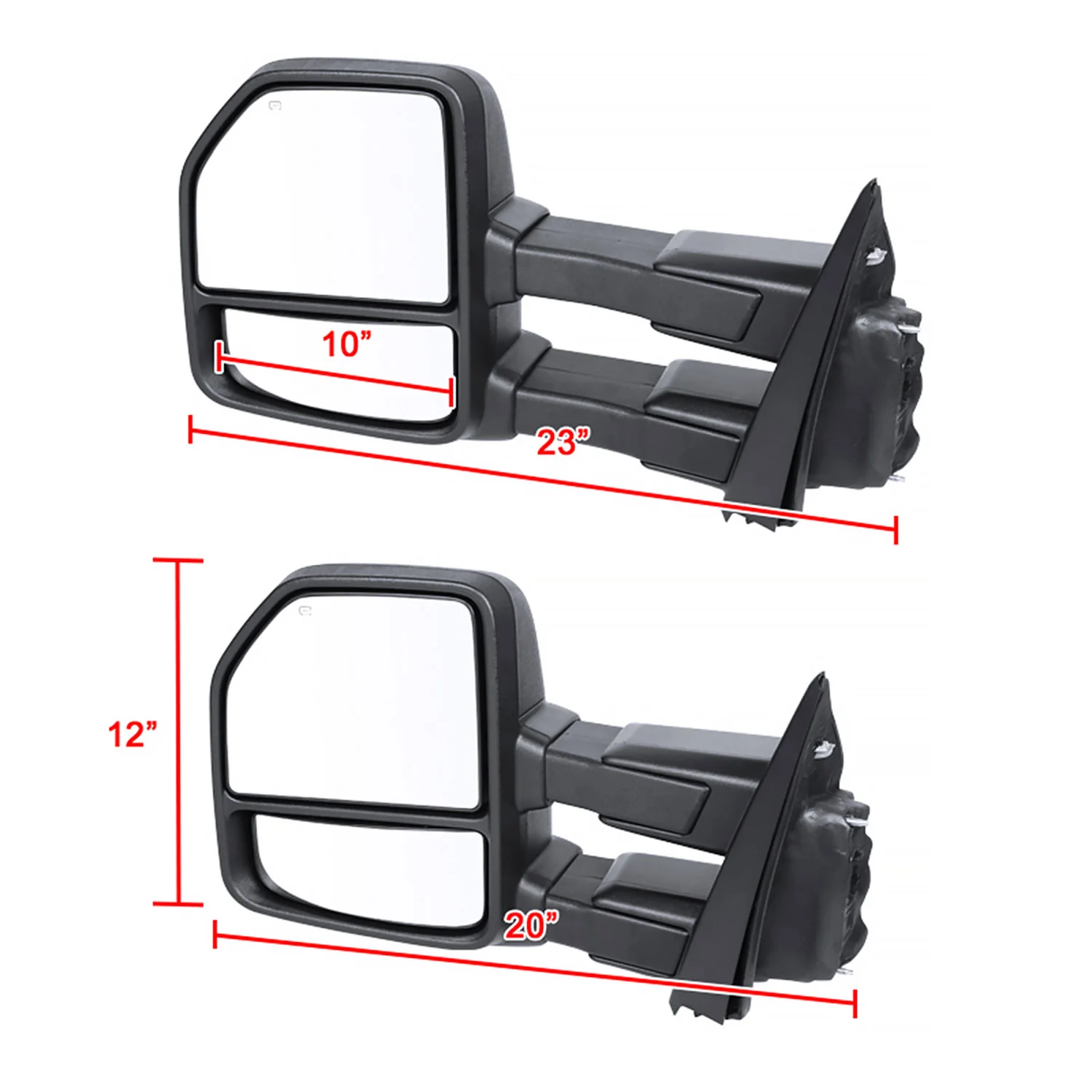 2015-2020 Ford F-150 Heated 8Pin/22Pin Towing Mirrors Smoke & Turn Signal - Image 8