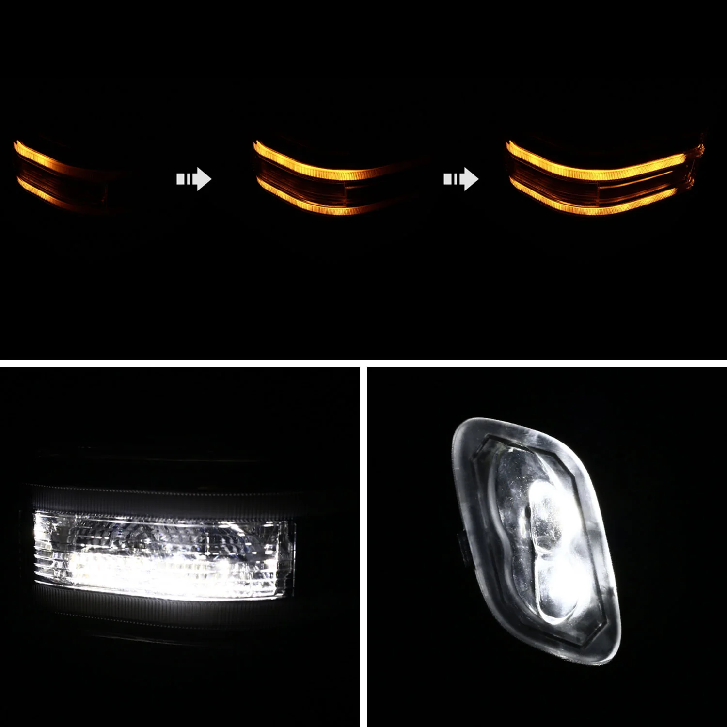 2015-2020 Ford F-150 Heated Chrome Towing Mirrors Sequential &Auxiliary Lights - Image 2