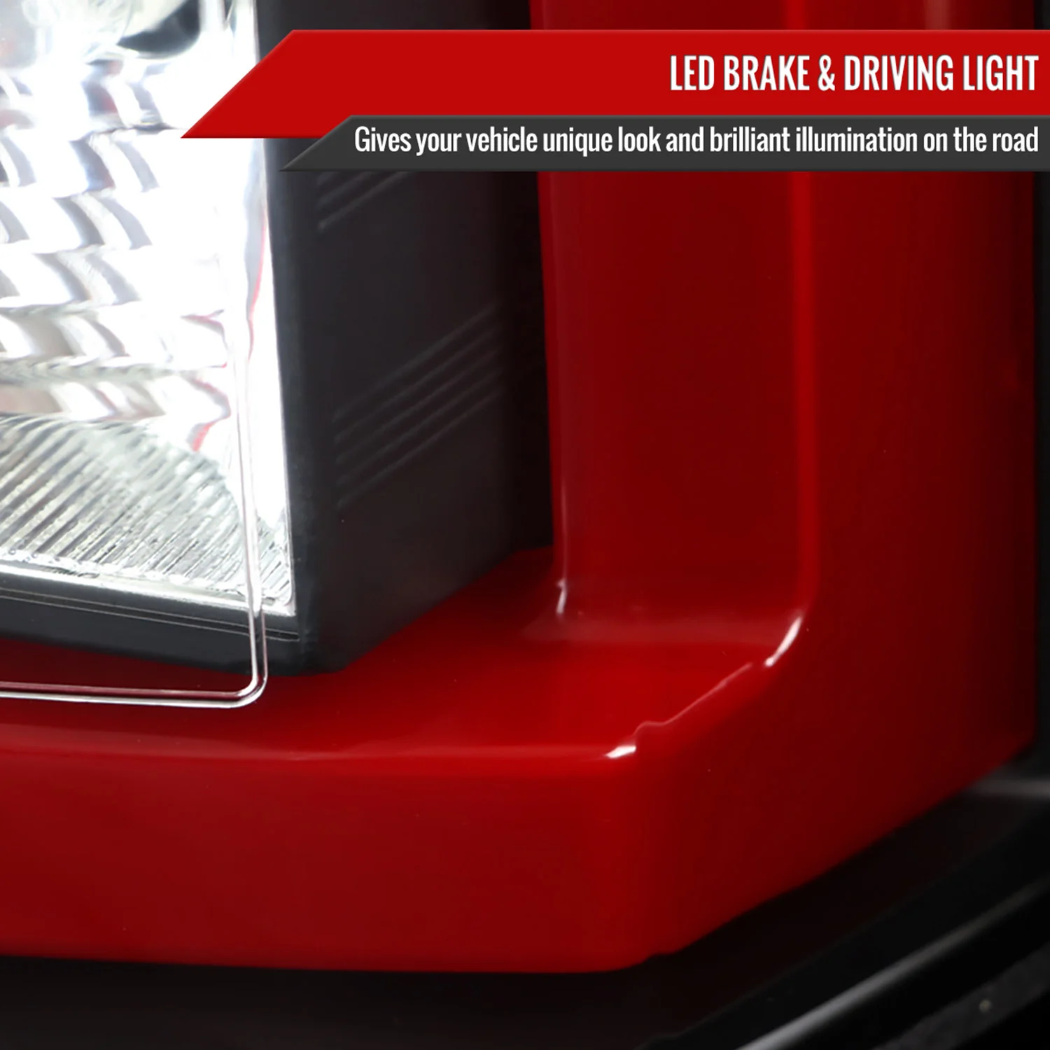 2015-2020 GMC Yukon/Yukon XL Denali SLE/SLT LED Tail Lights Black/Clear Red - Image 3