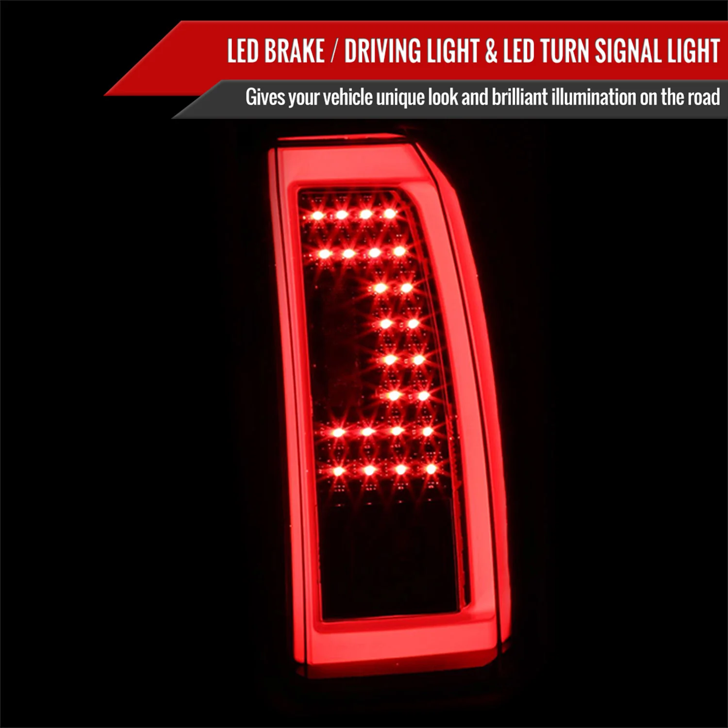 2015-2020 GMC Yukon/Yukon XL Denali SLE/SLT LED Tail Lights Jet Black/Clear - Image 2