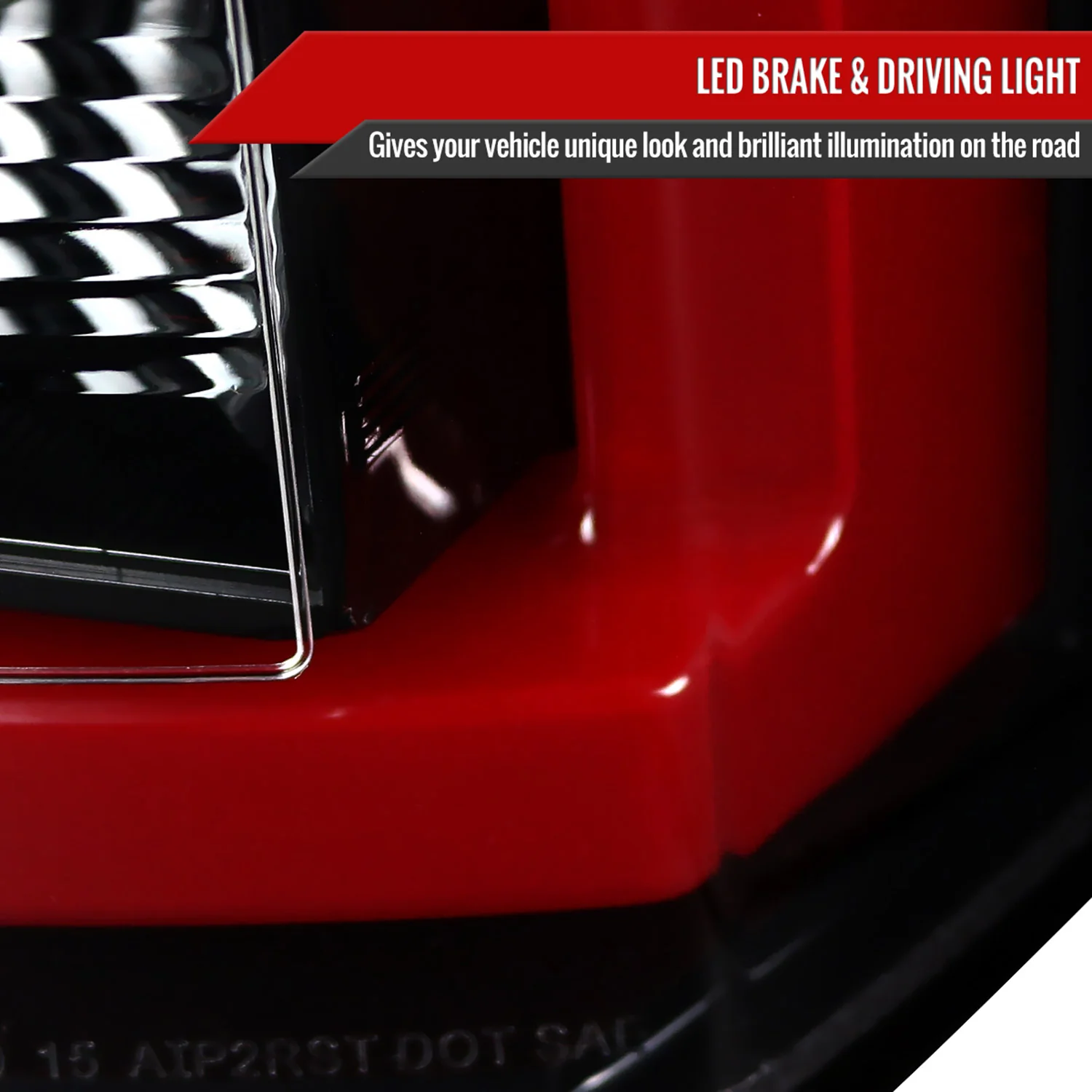 2015-2020 GMC Yukon/Yukon XL Denali SLE/SLT LED Tail Lights Jet Black/Clear - Image 3