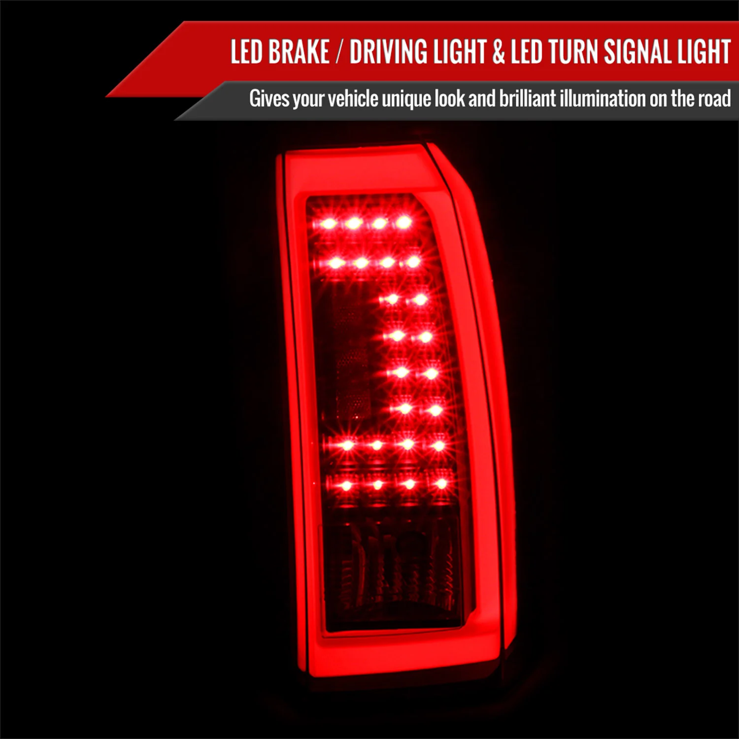 2015-2020 GMC Yukon/Yukon XL LED Tail Lights Matte Black Housing/Clear Lens - Image 2