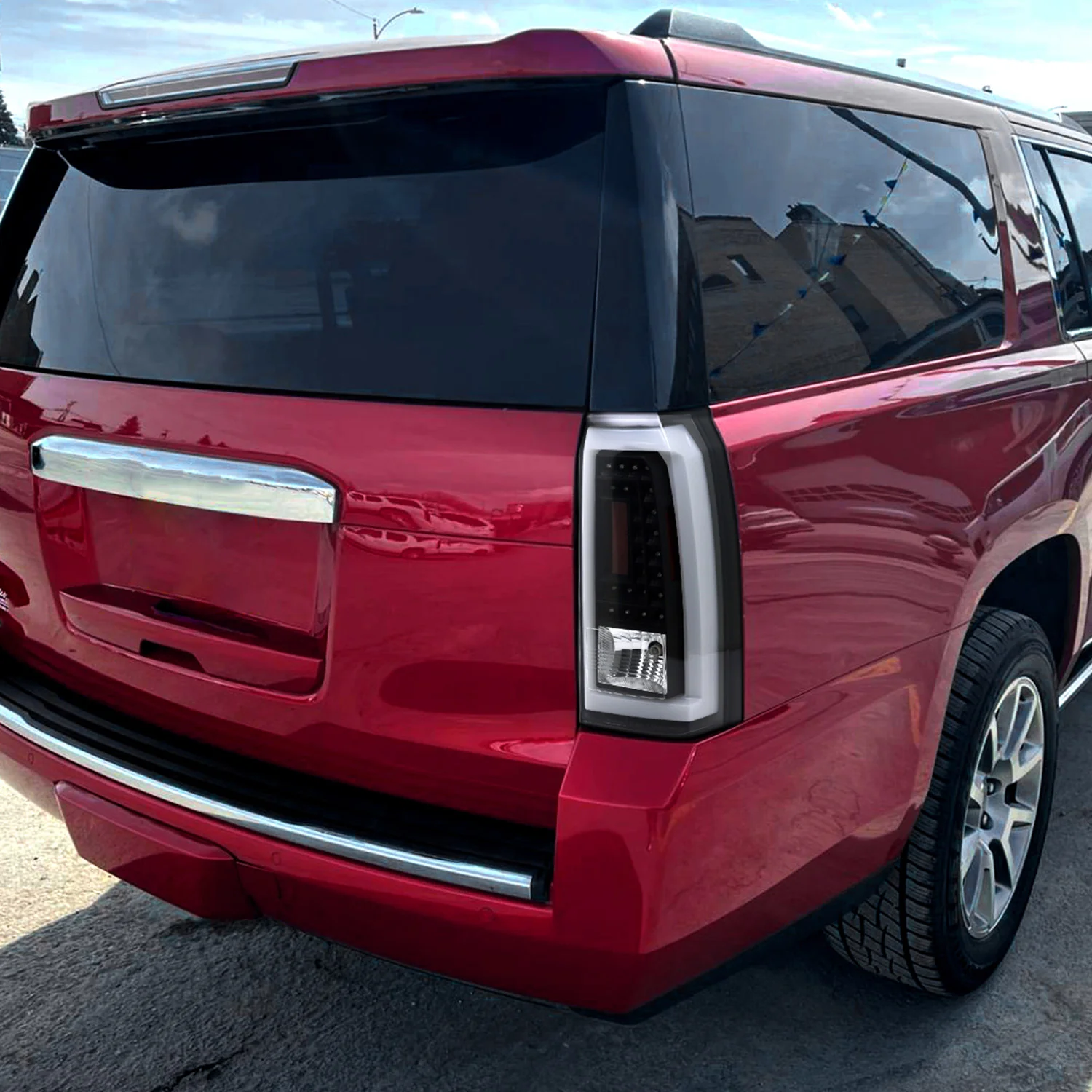 2015-2020 GMC Yukon/Yukon XL LED Tail Lights Matte Black Housing/Clear Lens - Image 9