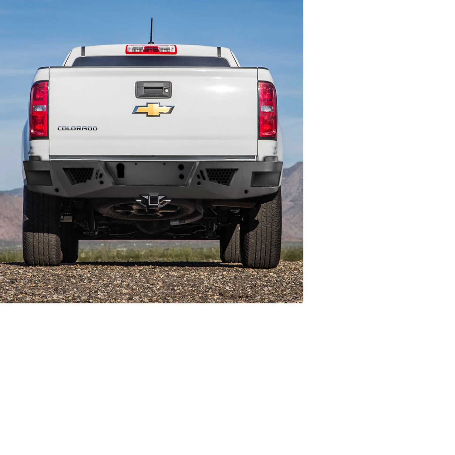 2015-2021 Chevy Colorado/ GMC Canyon Black Heavy Duty Steel Rear Step Bumper - Image 10