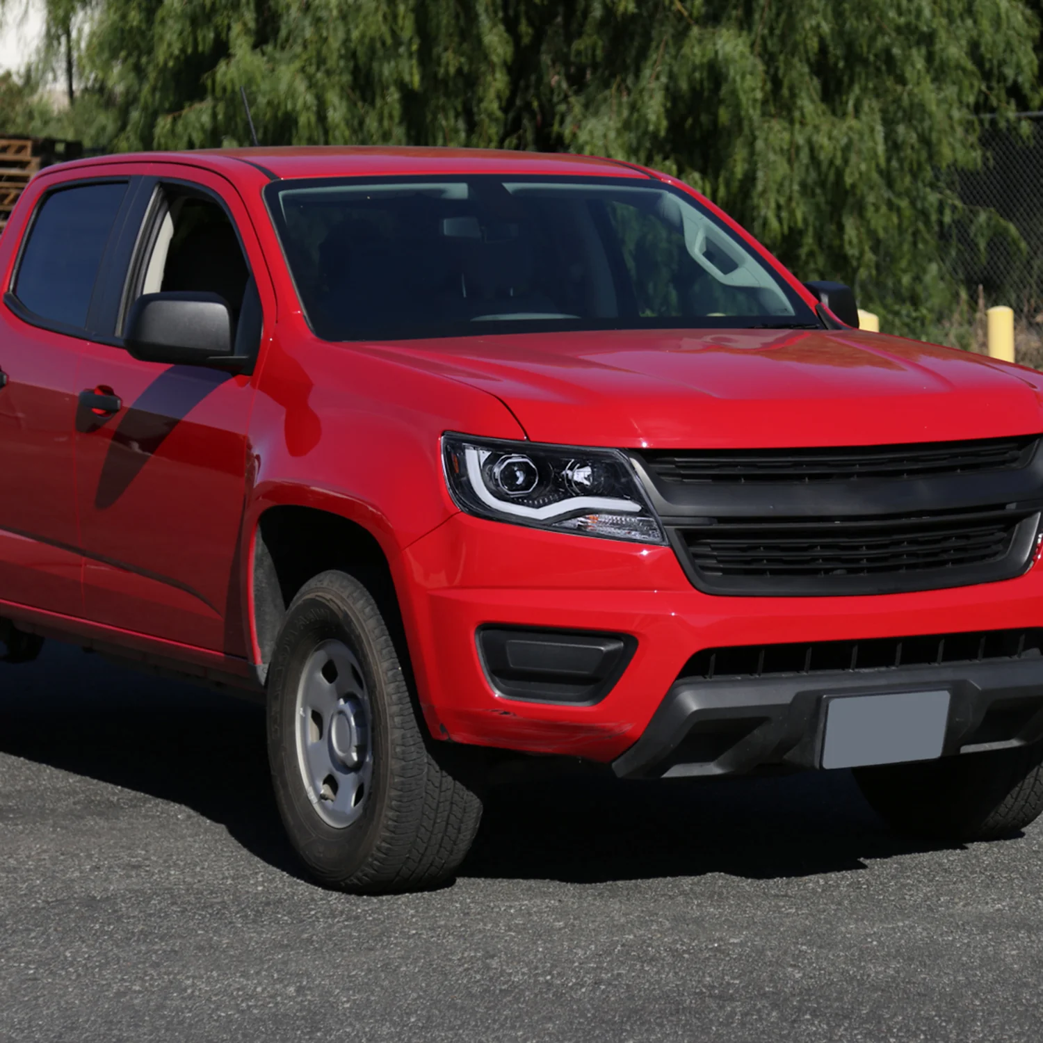 2015-2021 Chevy Colorado LED Bar Projector Headlights Glossy Black/Smoke Lens - Image 10