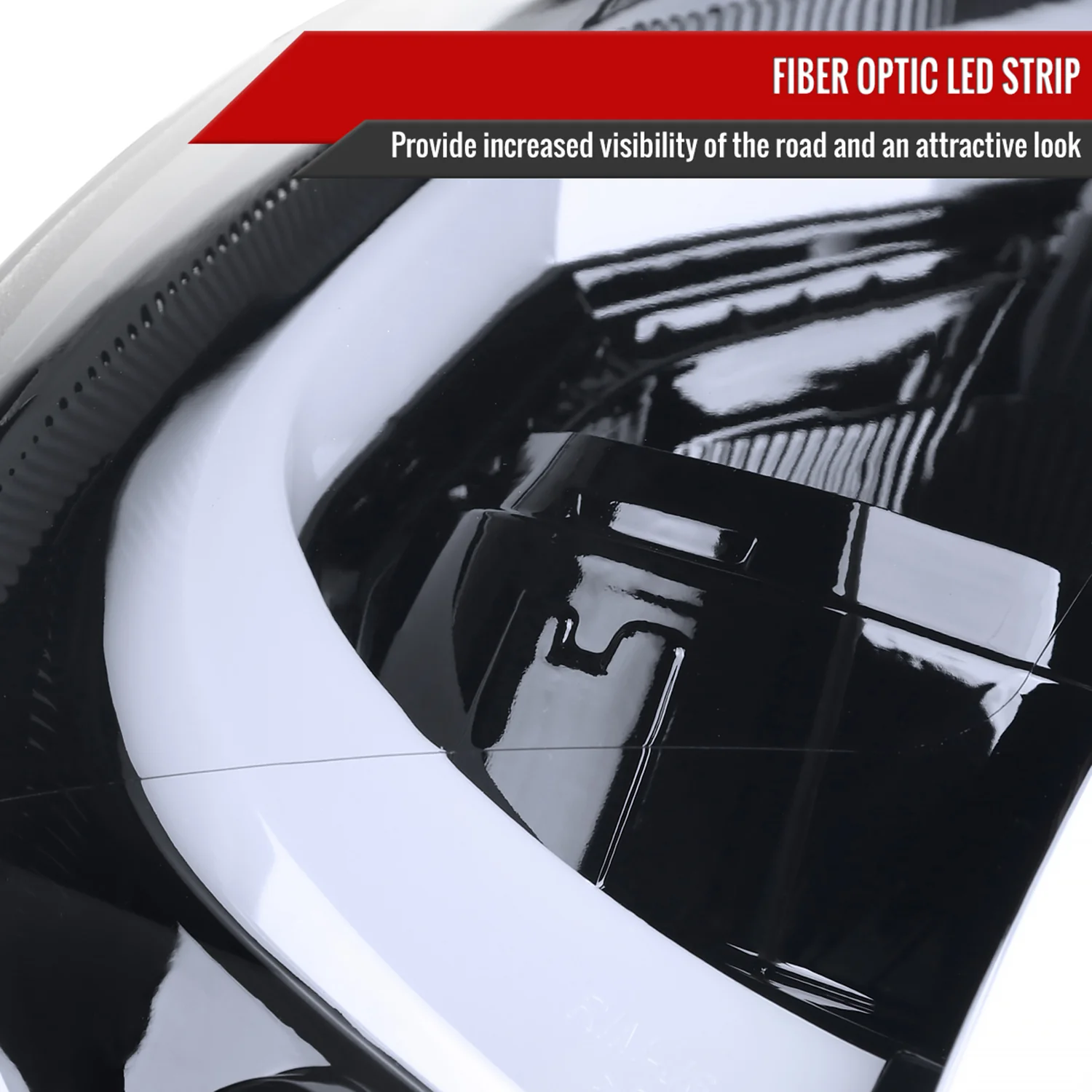 2015-2021 Chevy Colorado LED Bar Projector Headlights Glossy Black/Smoke Lens - Image 4