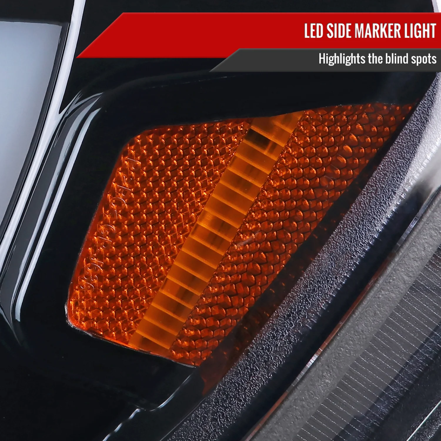 2015-2021 Chevy Colorado LED Bar Projector Headlights Glossy Black/Smoke Lens - Image 6