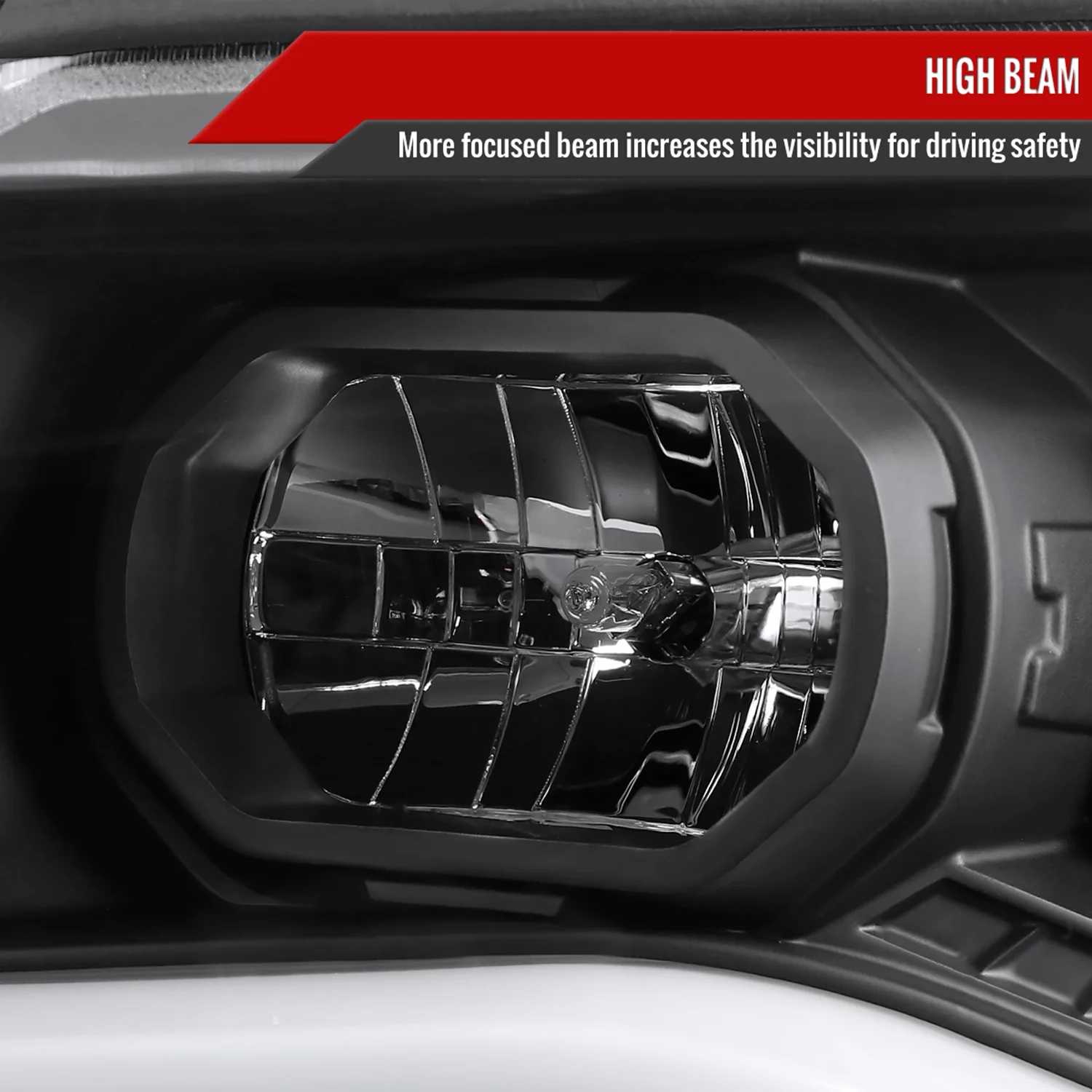 2015-2021 Chevy Colorado LED Bar Projector Headlights Matte Black/Clear Lens - Image 5