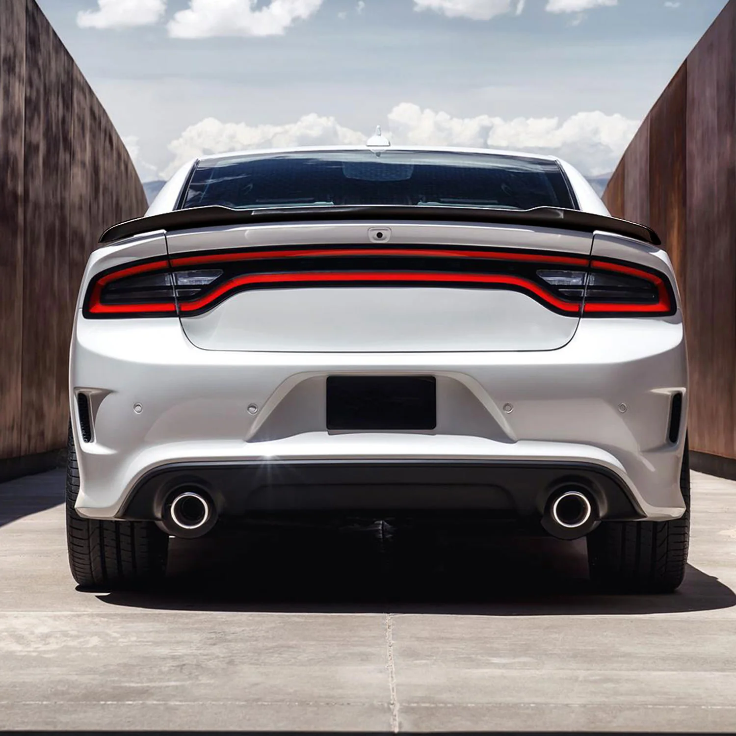 2015-2021 Dodge Charger Glossy Black ABS Hellcat Style Rear Spoiler - Image 10