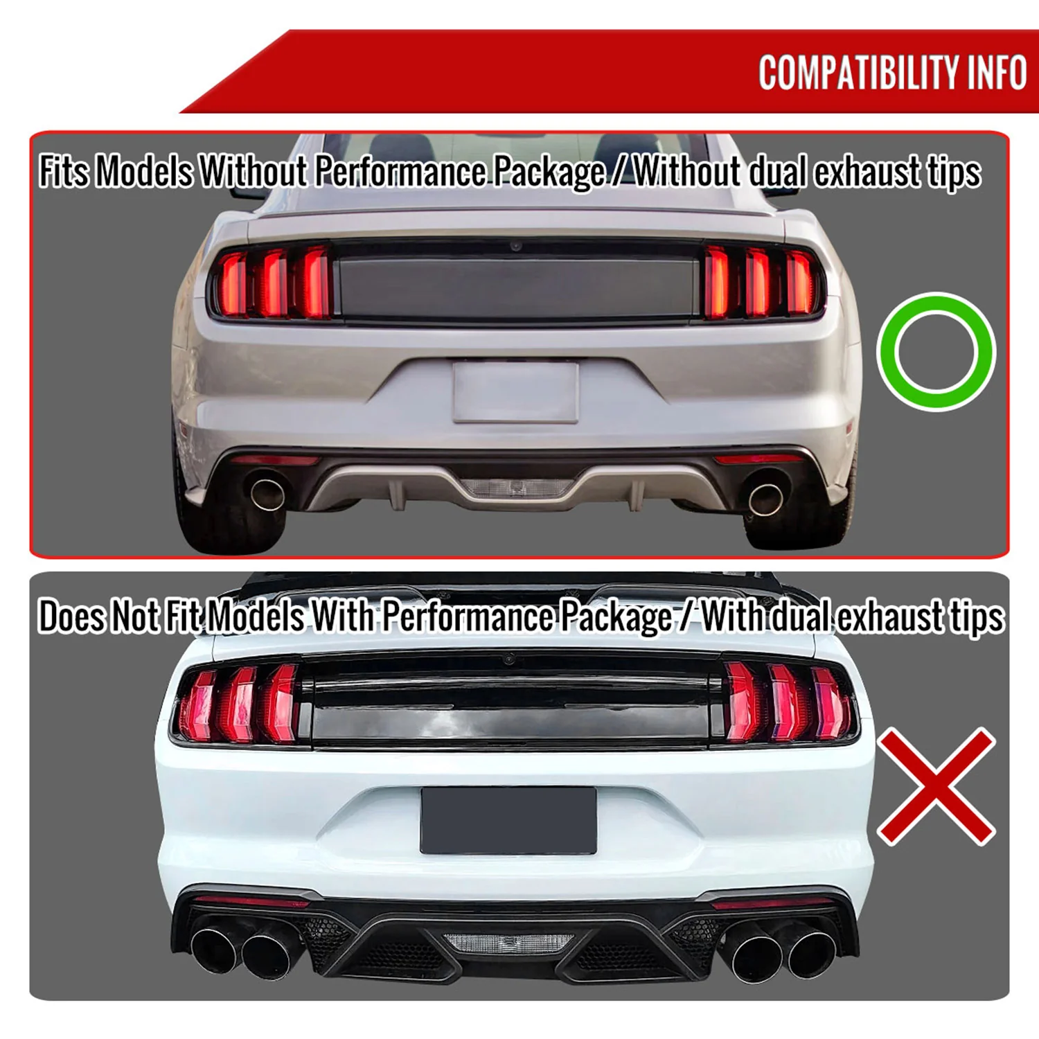 2015-2021 Ford Mustang 2.3L EcoBoost S.Steel Dual Catback Exhaust System - Image 7
