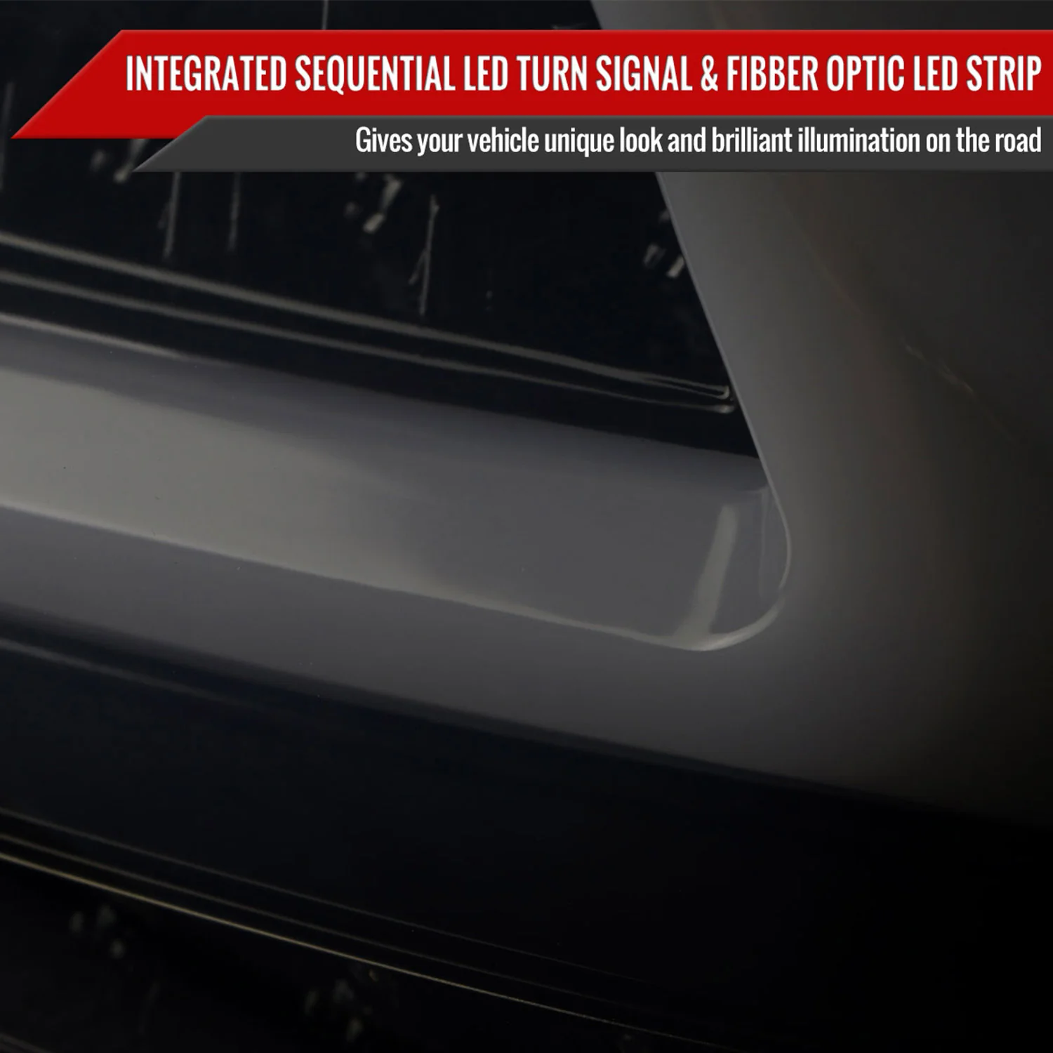 2015-2021 Subaru WRX Sequential White Bar LED Tail Lights Glossy Black/Smoke - Image 4