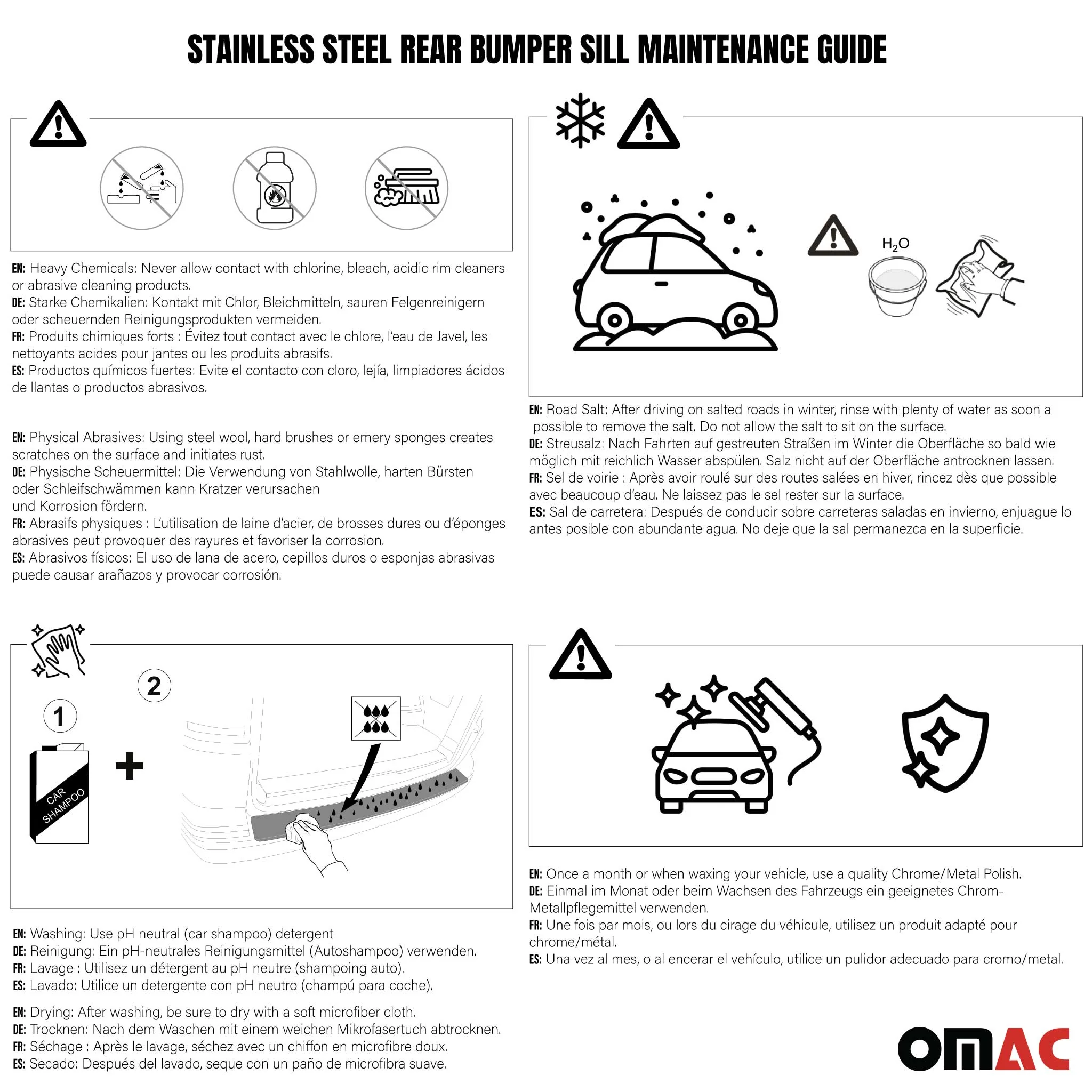 2015-2022 BMW X1 F48 Rear Bumper Sill Cover Protector Guard Stainless Steel - Image 7