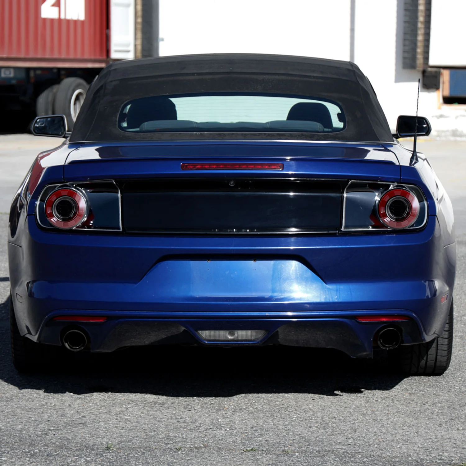 2015-2022 Ford Mustang Coupe/Convertible Red LED Bar Tail Lights Glossy Black - Image 10