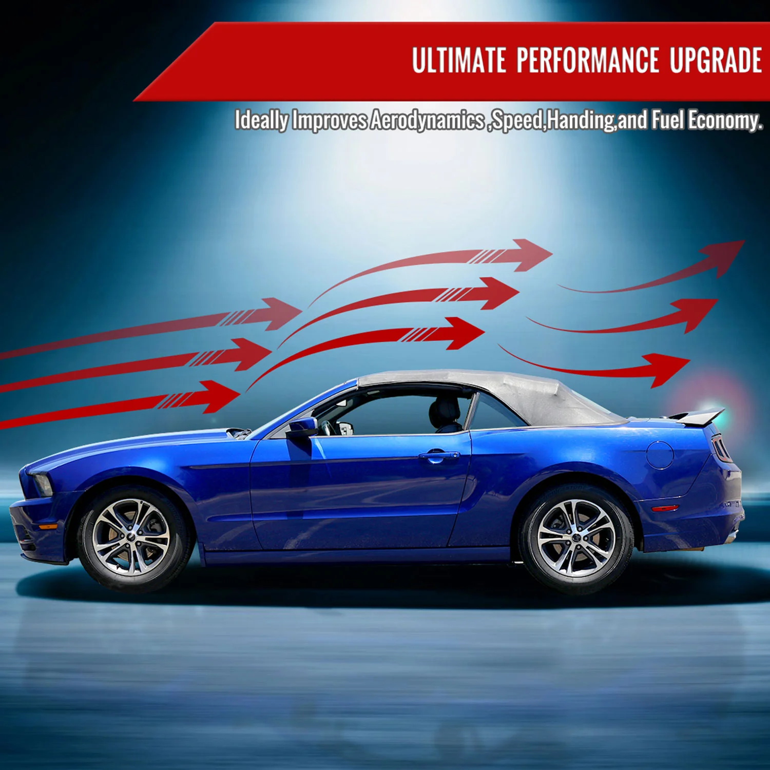 2015-2022 Ford Mustang Matte Black ABS GT350R Style 4PC Rear Spoiler Wing - Image 8
