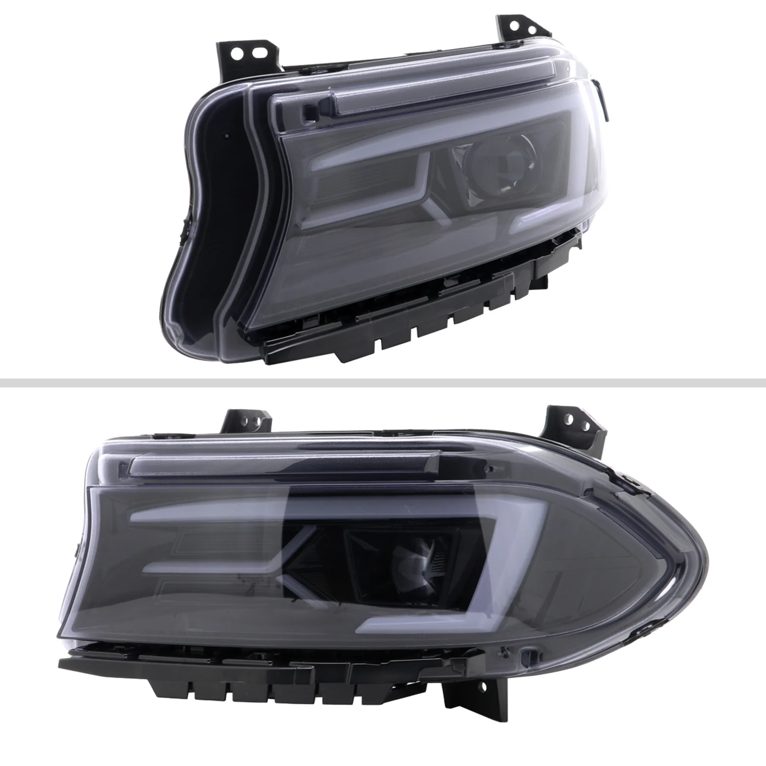 2015-2023 Dodge Charger LED Projector Headlights LED Turn Signal Smoke - Image 3