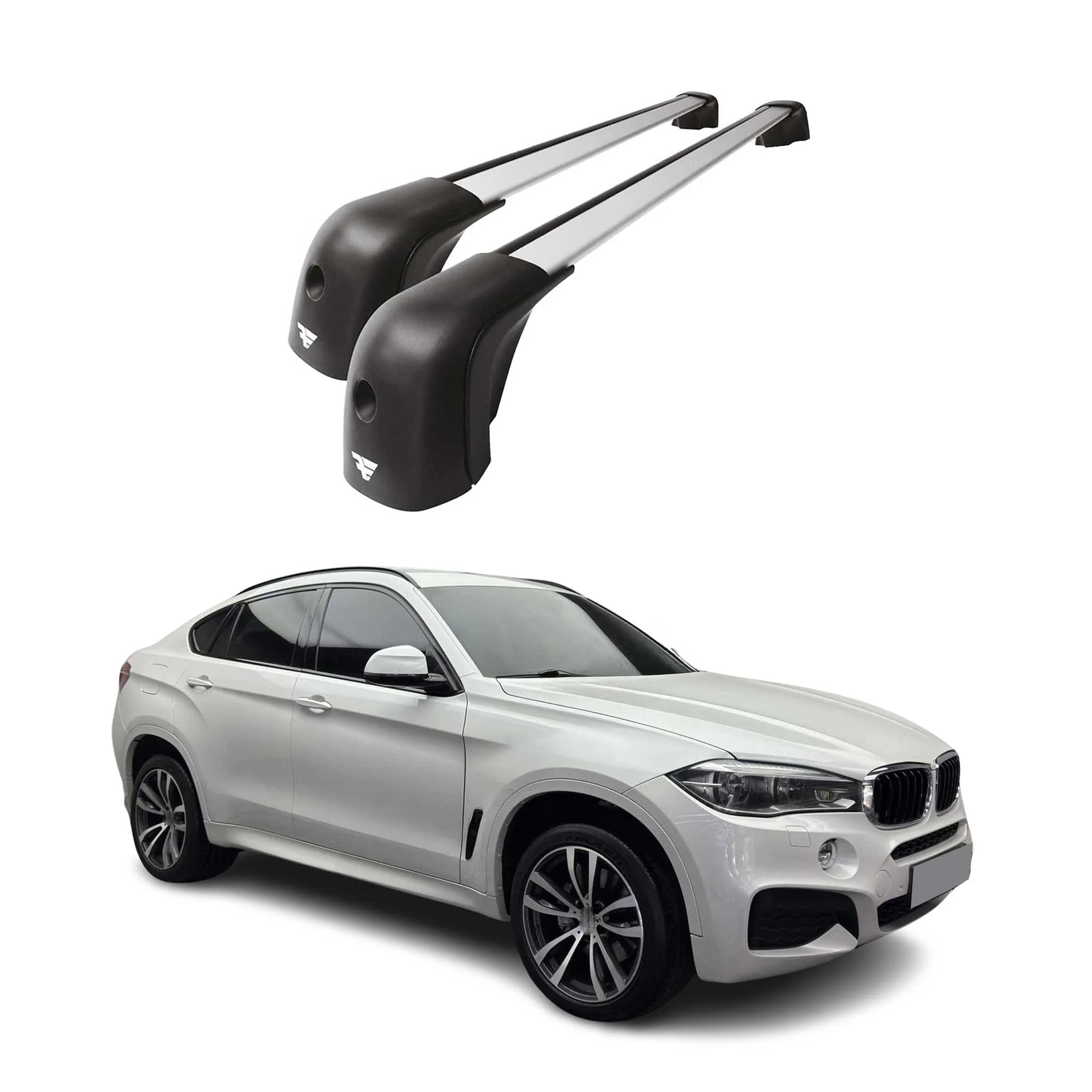 2015-2026 BMW X6 F16 / X6 G06 Roof Racks Cross Bars Silver