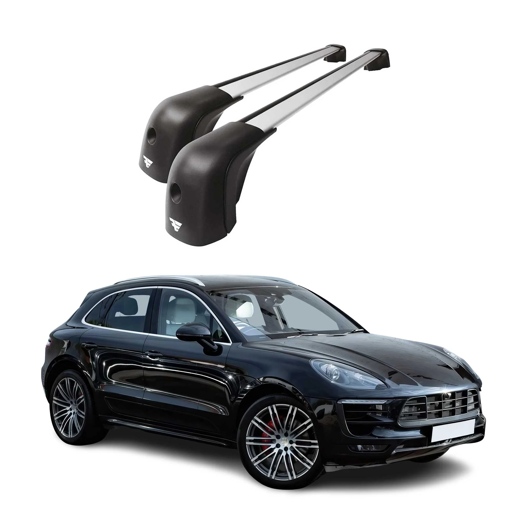 2015-2026 Porsche Macan 1.gen Roof Racks Cross Bars Silver