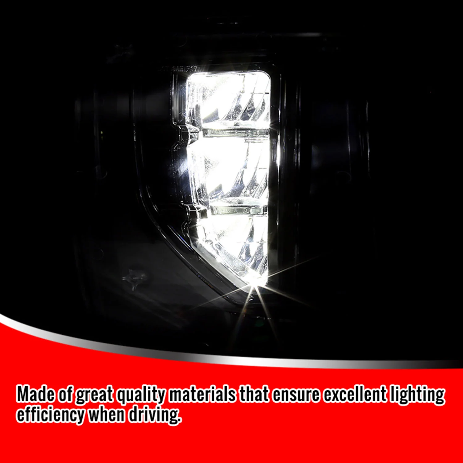 2016-2018 Chevy Silverado 1500 LED Fog Lights Kit Chrome Housing/Clear Lens - Image 2