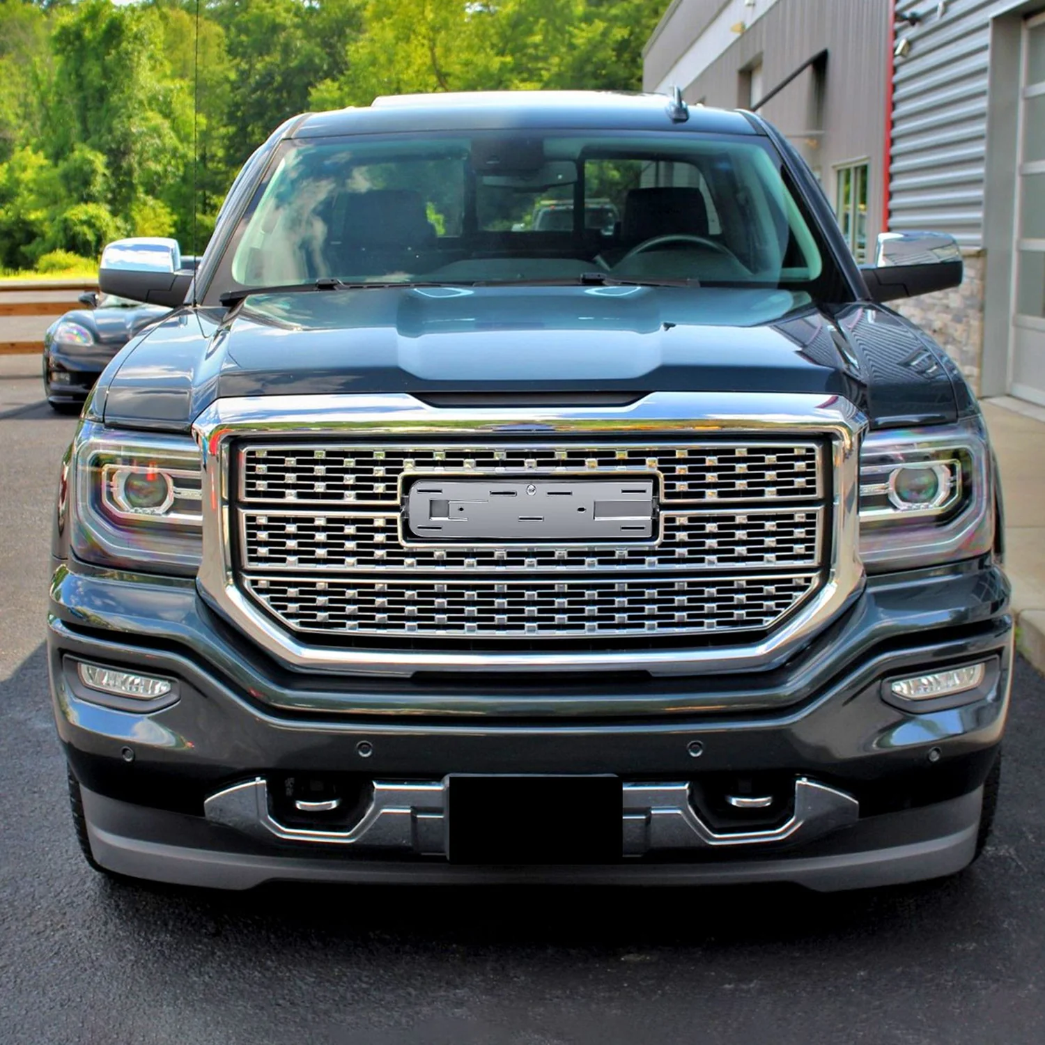 2016-2018 GMC Sierra 1500 Chrome Mesh Denali Style Hood Replacement Grille - Image 10